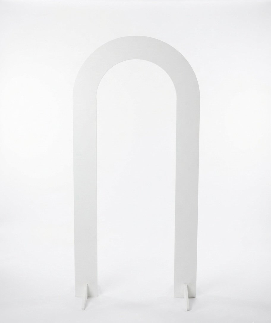 Estructura Madera Silueta Blanca Punta Ovalada