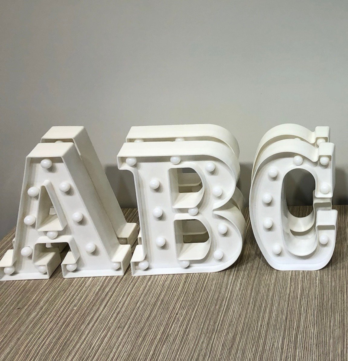 Letra A Blanca Acrilica Con Luz