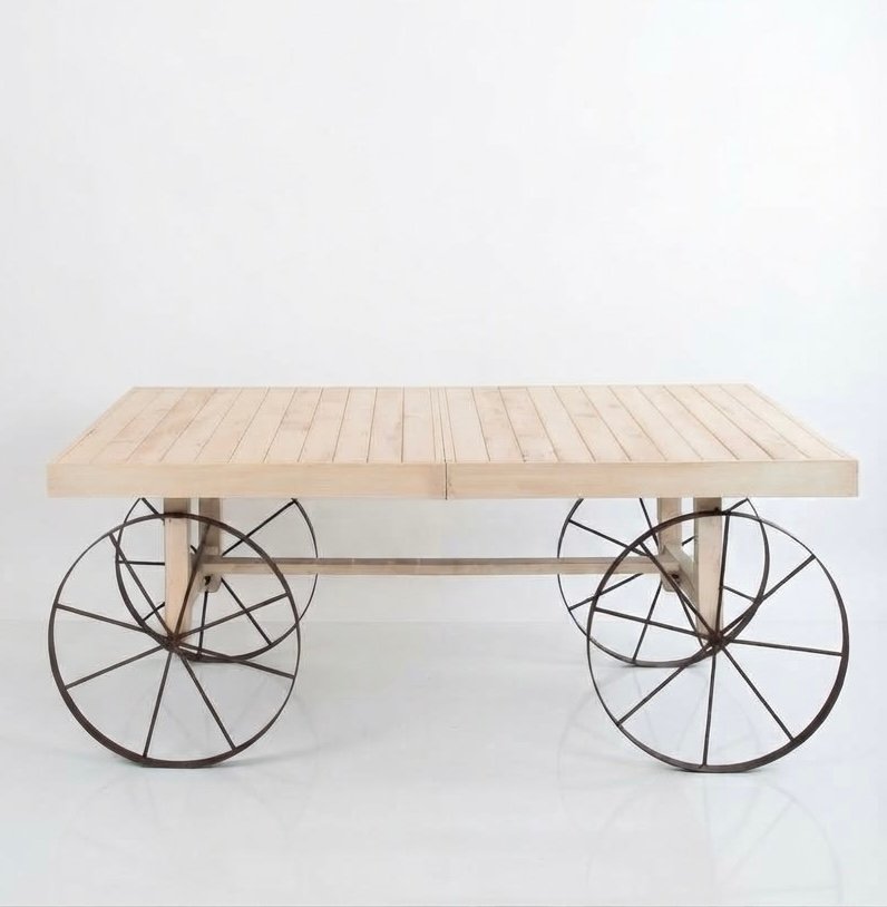 Mesa Ruedas Herraje 2X80 Ancho