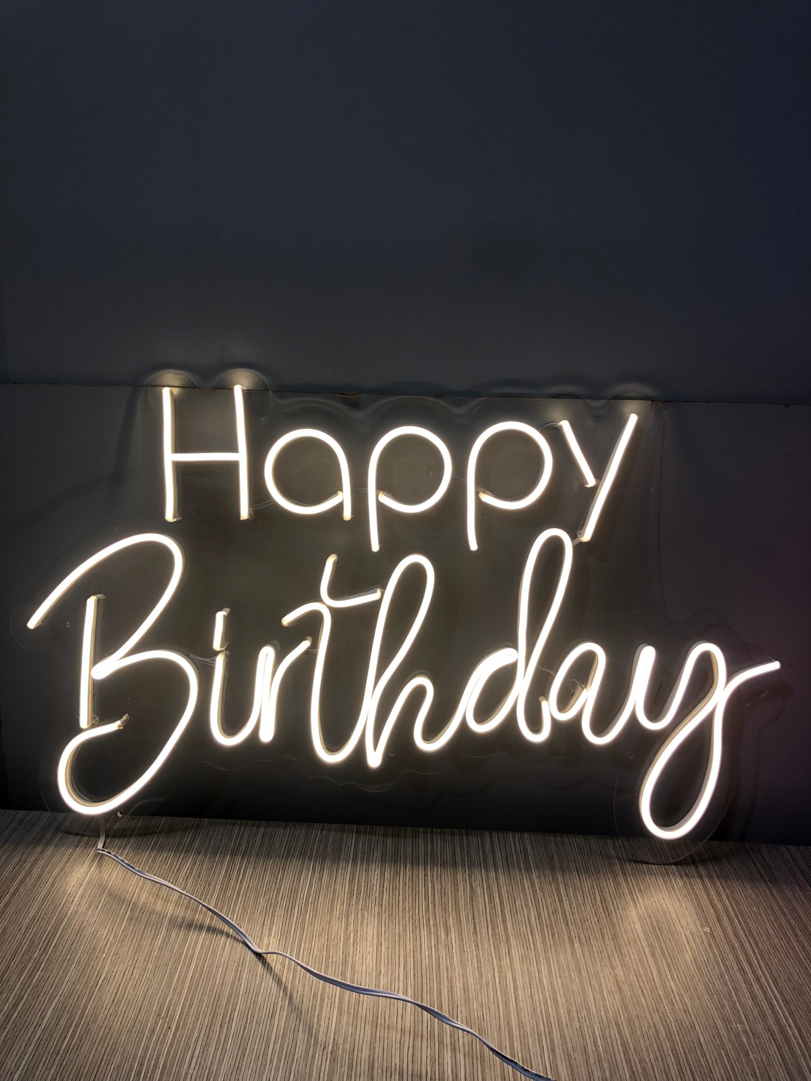 Letrero Happy Birhday Luz Nuevo