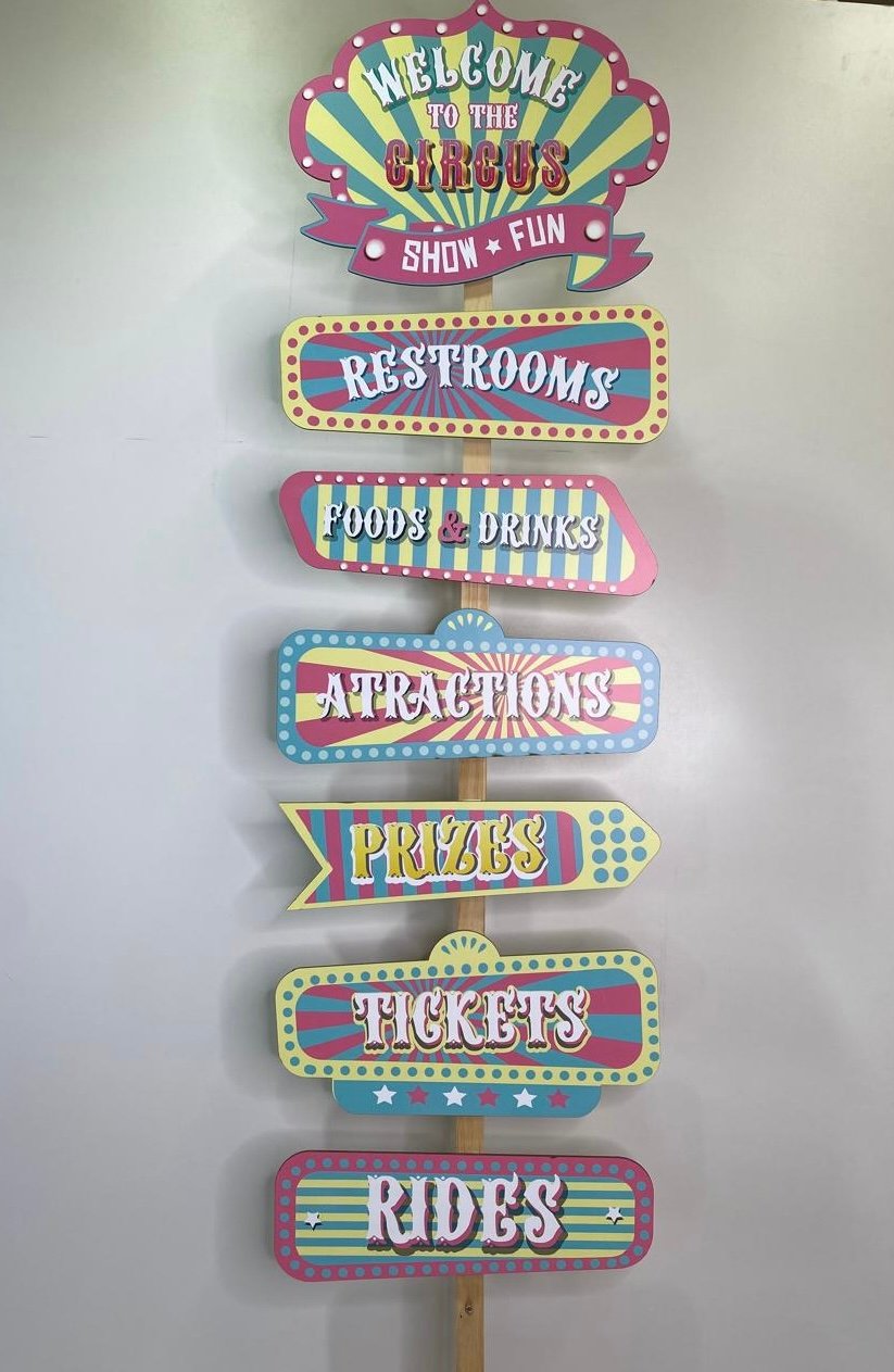 Señalización Circo Pastel