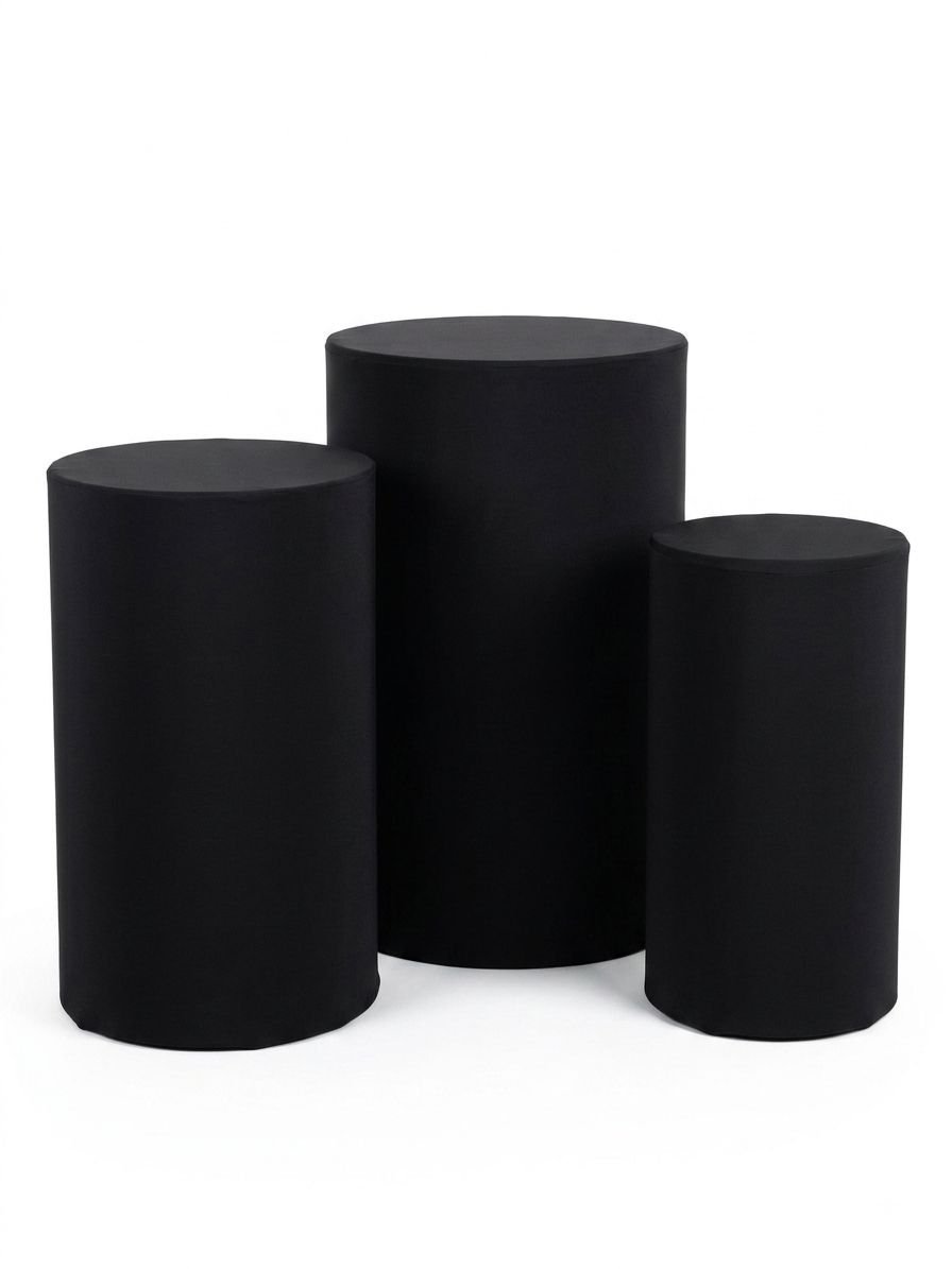 Trio Cilindros Telas Negras