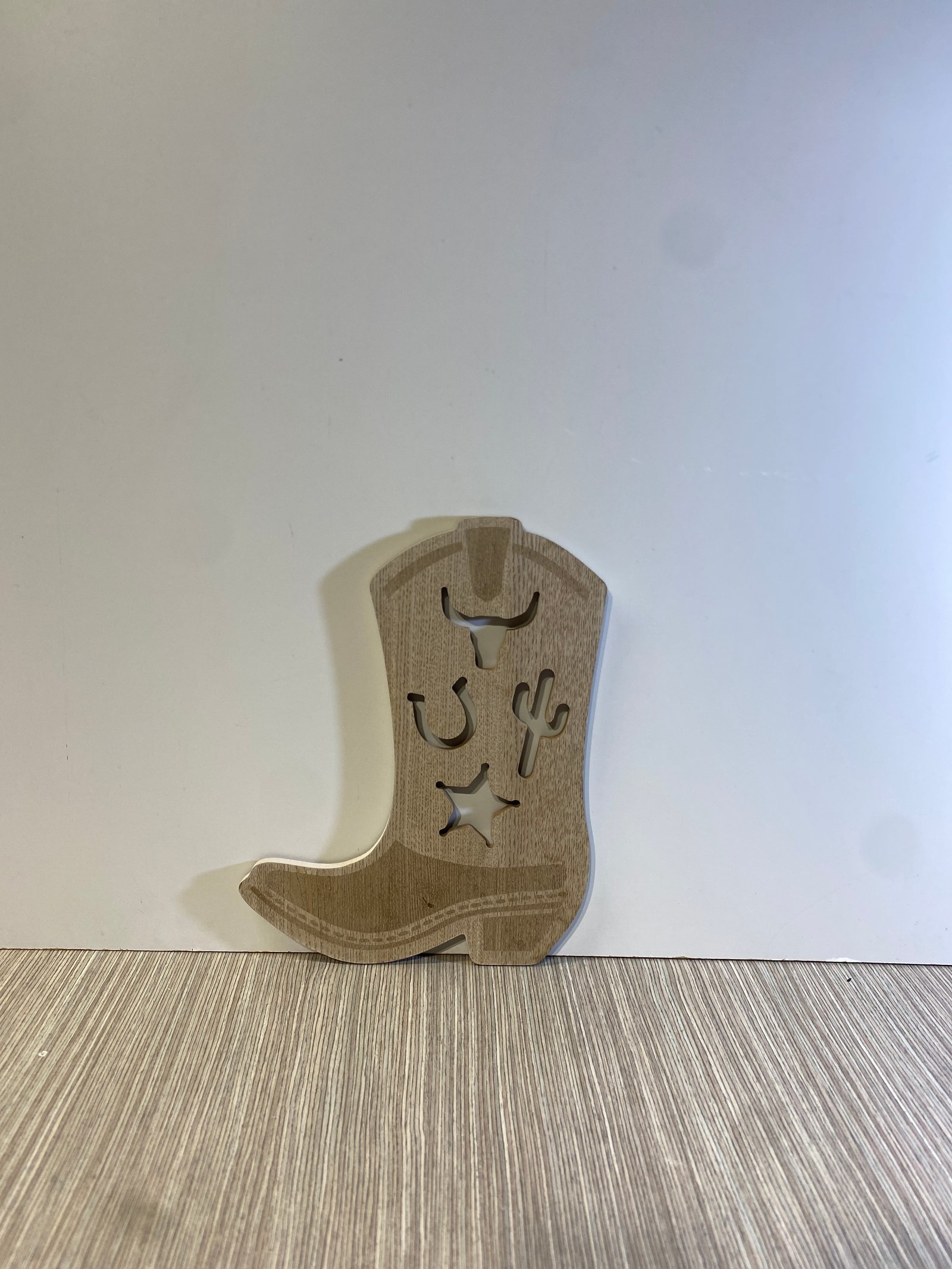 Bota Madera Texana Plana Cafe Claro