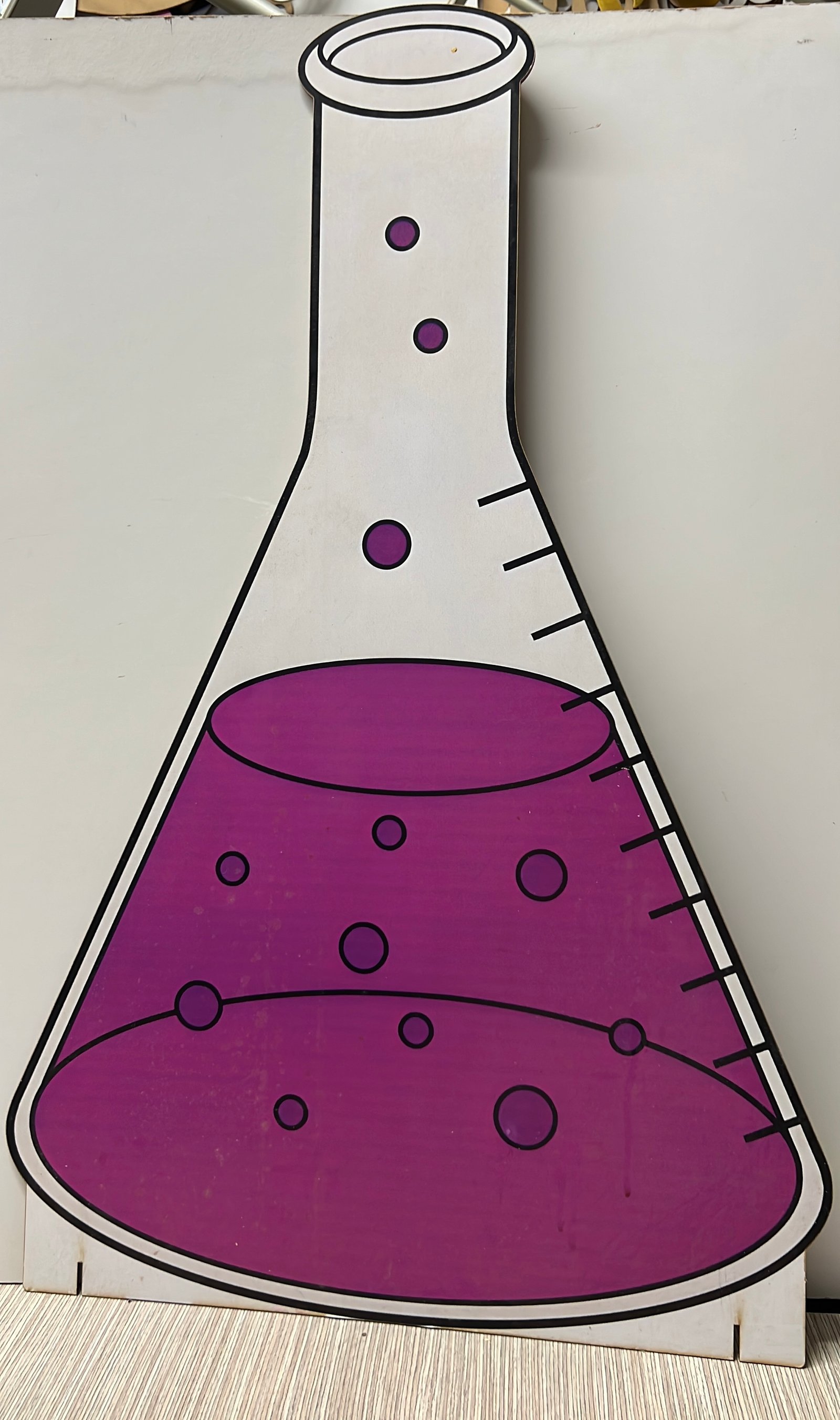 Probeta Morada Laboratorio Mdf 80Cm