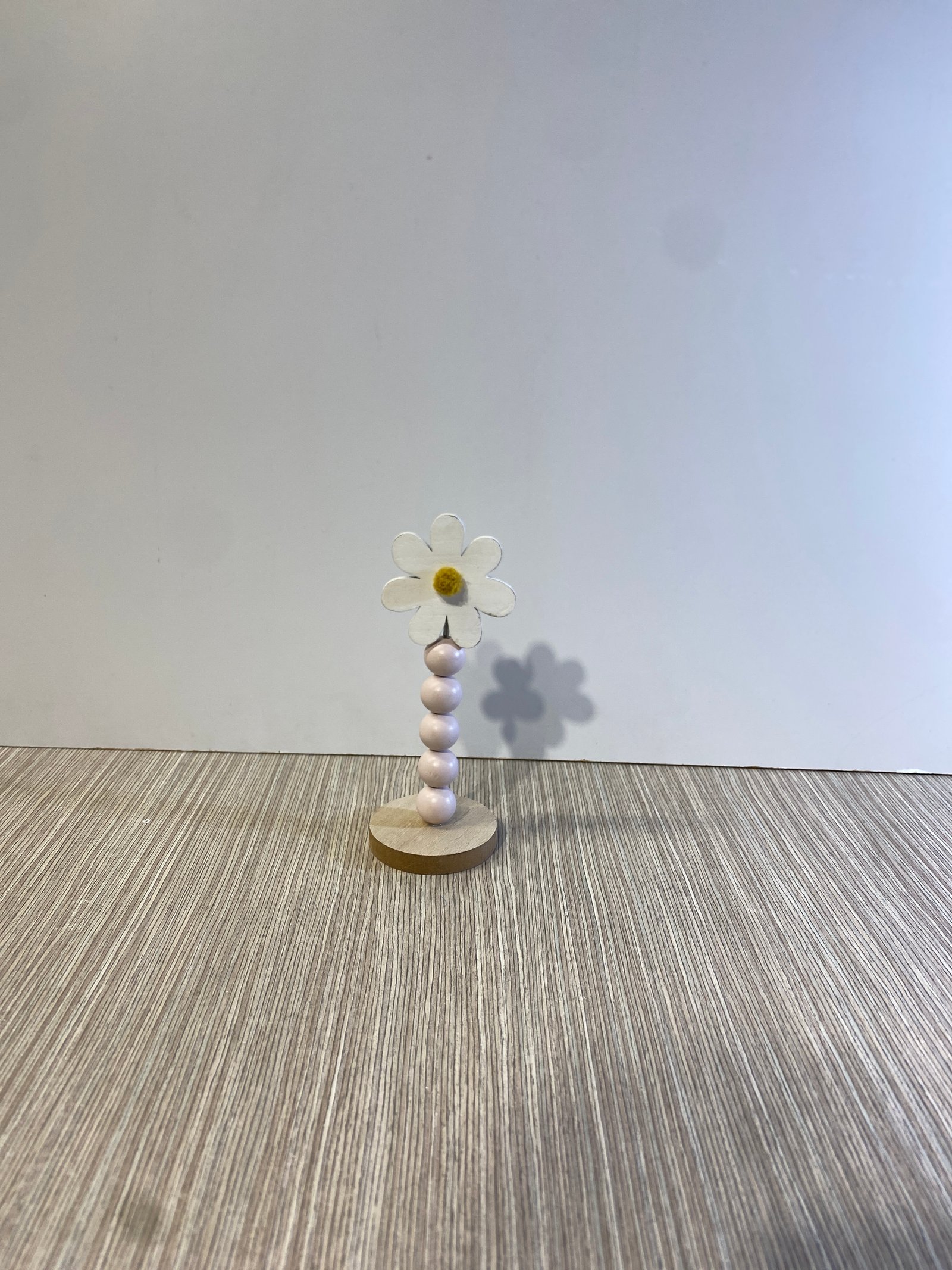 Flor Decorativa Bolas Rosadas Base Redonda