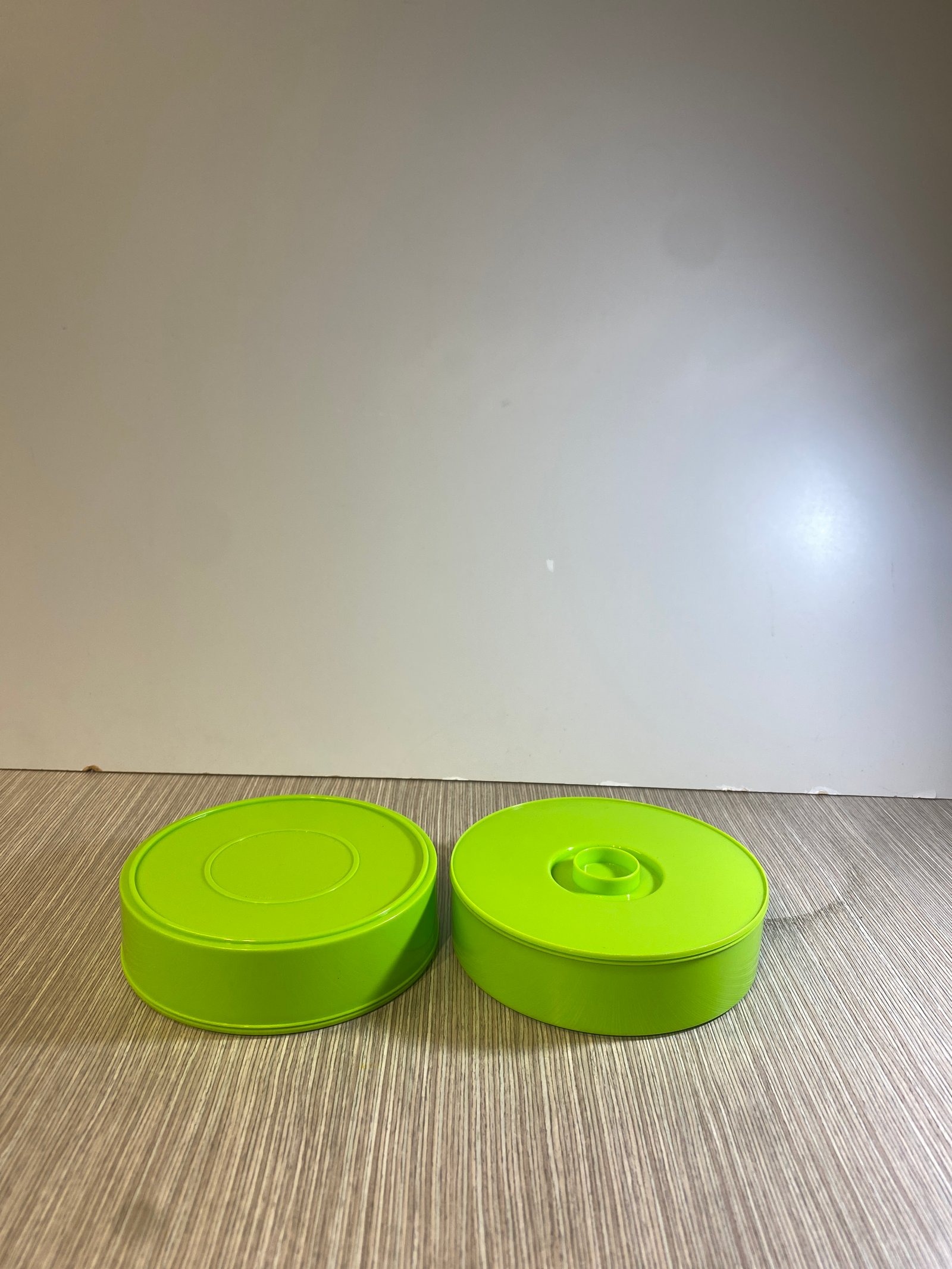 Recipiente Redondo Plastico Verde Limon