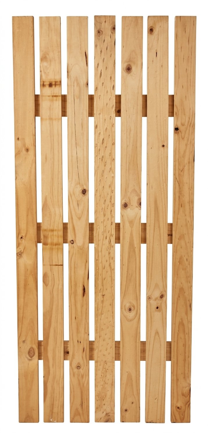 Estructura Madera Cafe Tablillas 1.80X77.5