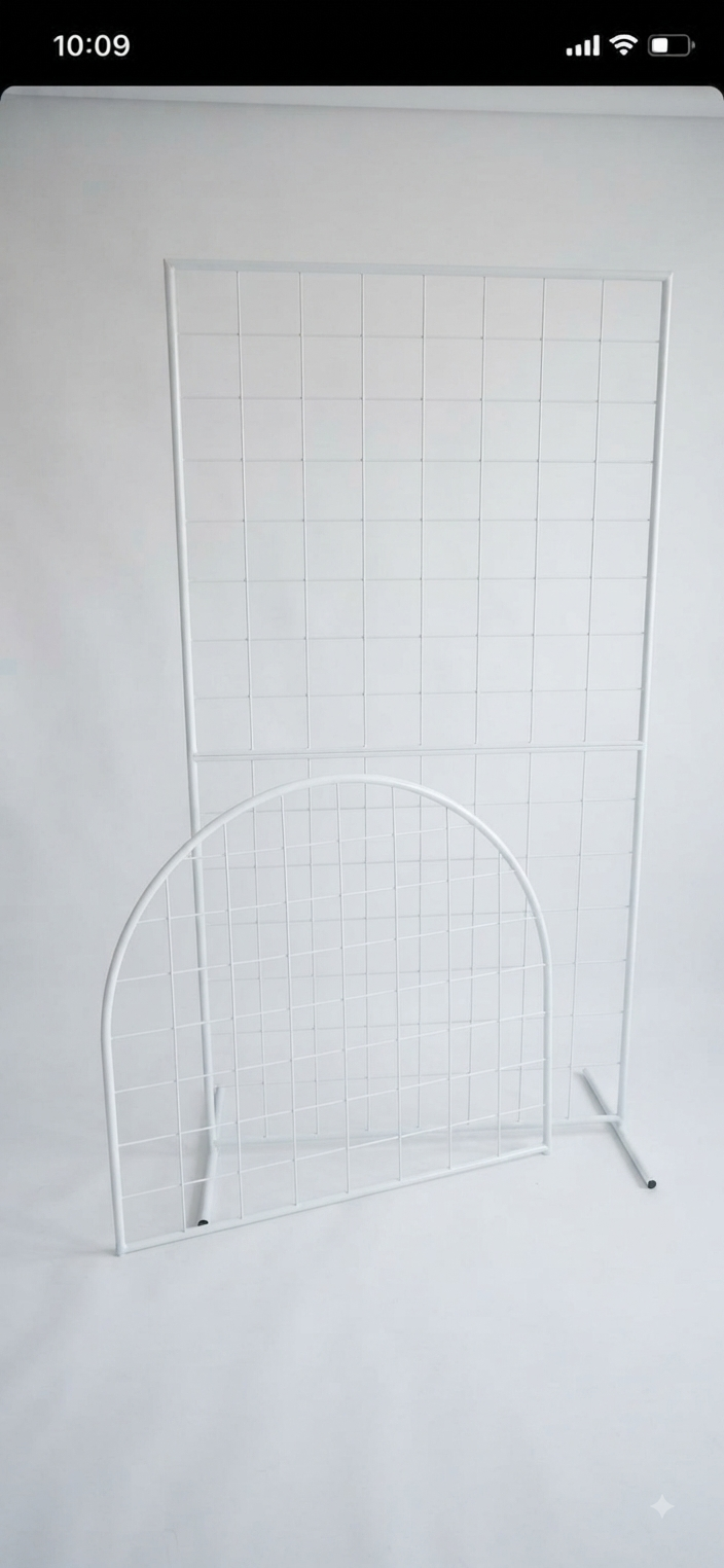 Estructura Malla Blanca Desarmable Punta Ovalada O Rectangular