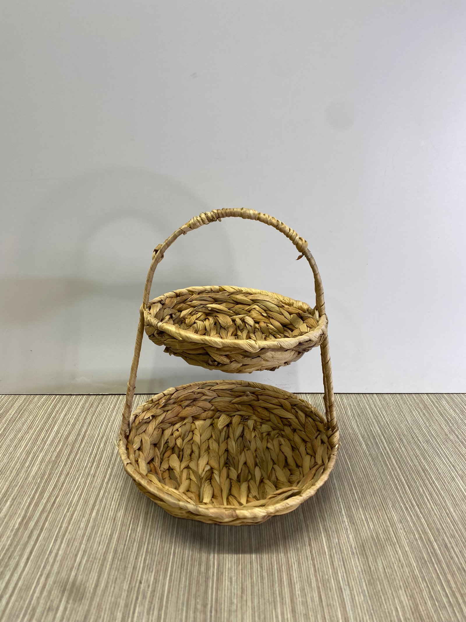 Porta Postres Rattan Dos Niveles Redondo