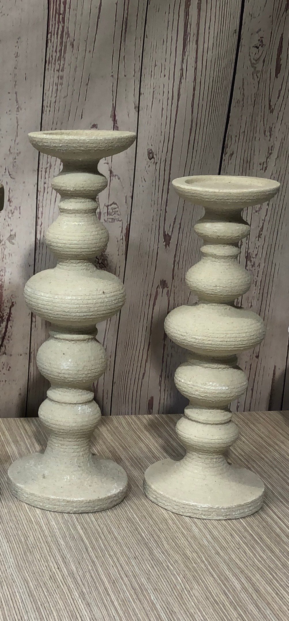 Candelabro Imitacion Piedra Alto 40 Cm Alto Para Velon