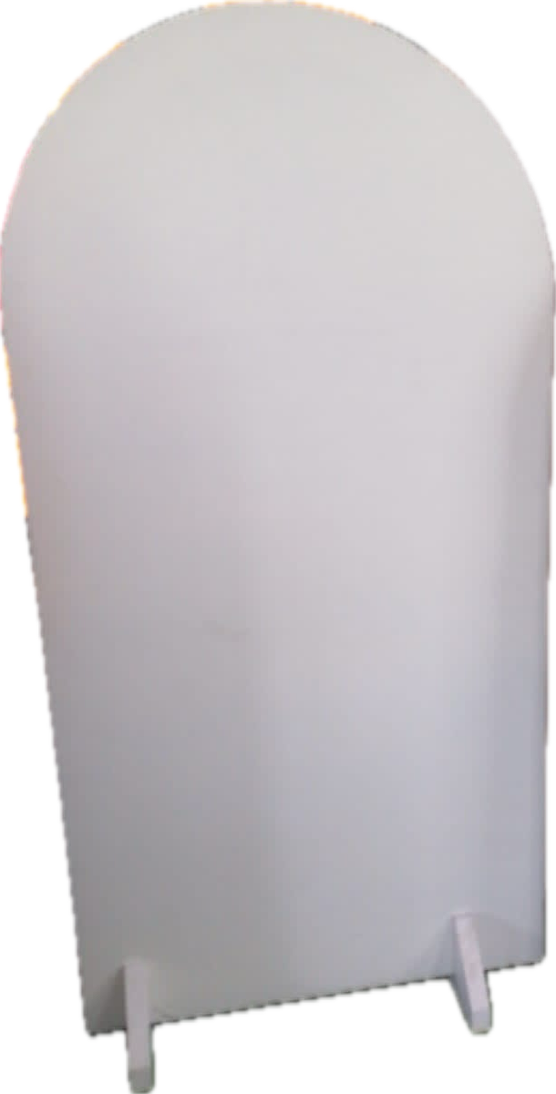 estructura madera blanca punta ovalada 2 alto x 1 ancho