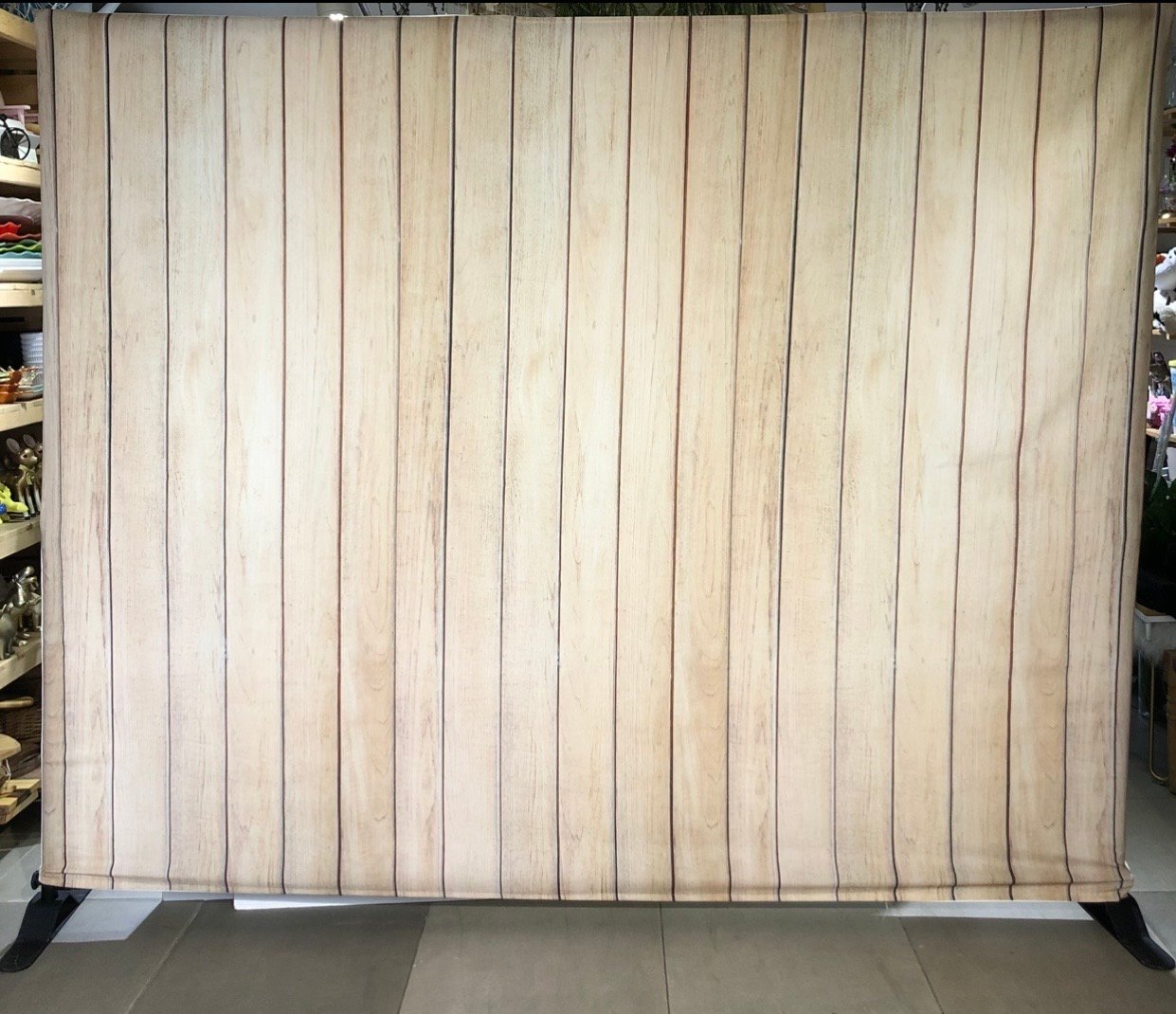 ESTRUCTURA RECTANGULAR MAS TELA IMITACION MADERA 2 ALTO X 2.50 ANCHO