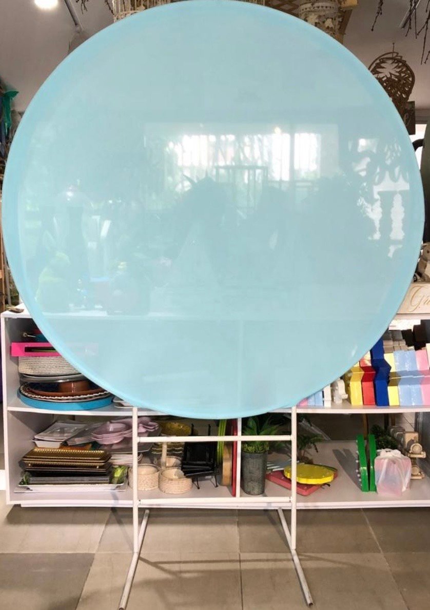 Estructura redonda mas tela azul bb