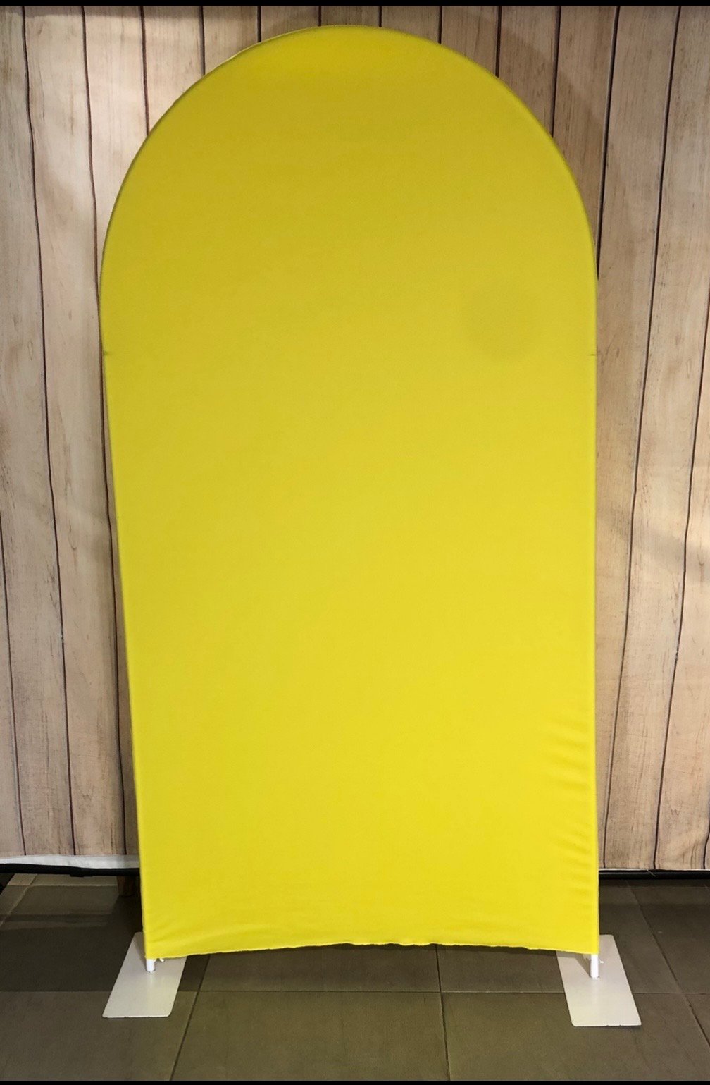 ESTRUCTURA MAS TELA AMARILLA PUNTA OVALADA