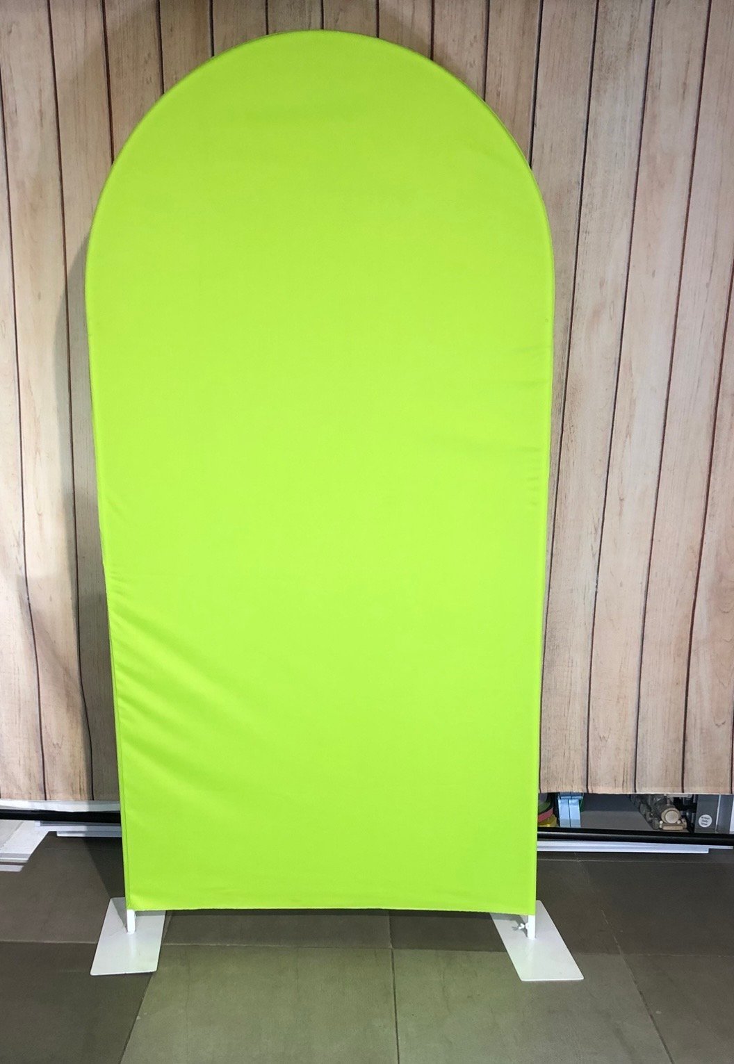 ESTRUCTURA MAS TELA VERDE LIMON PUNTA OVALADA