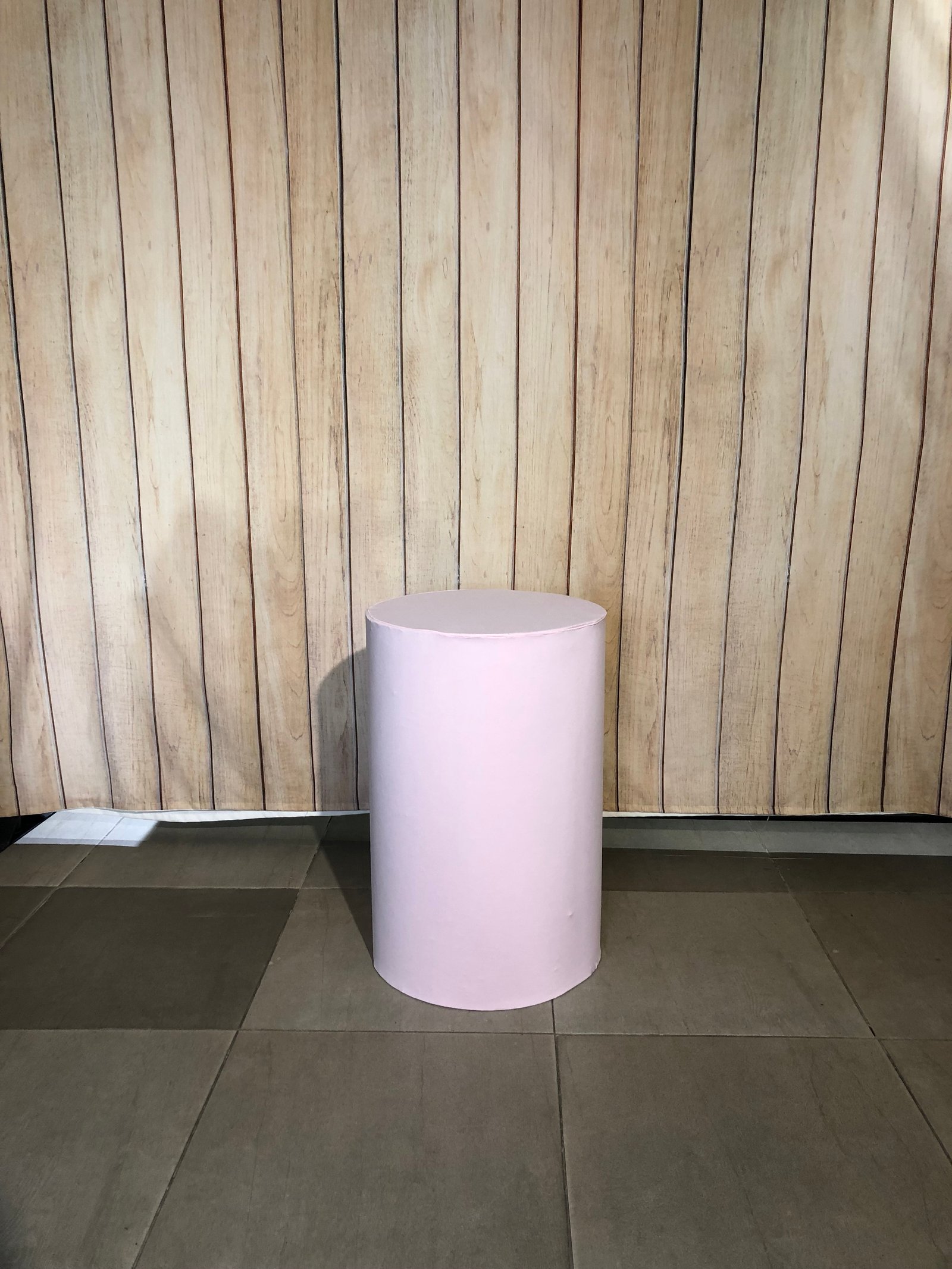 CILINDRO PEQUEÑO TELA ROSADA