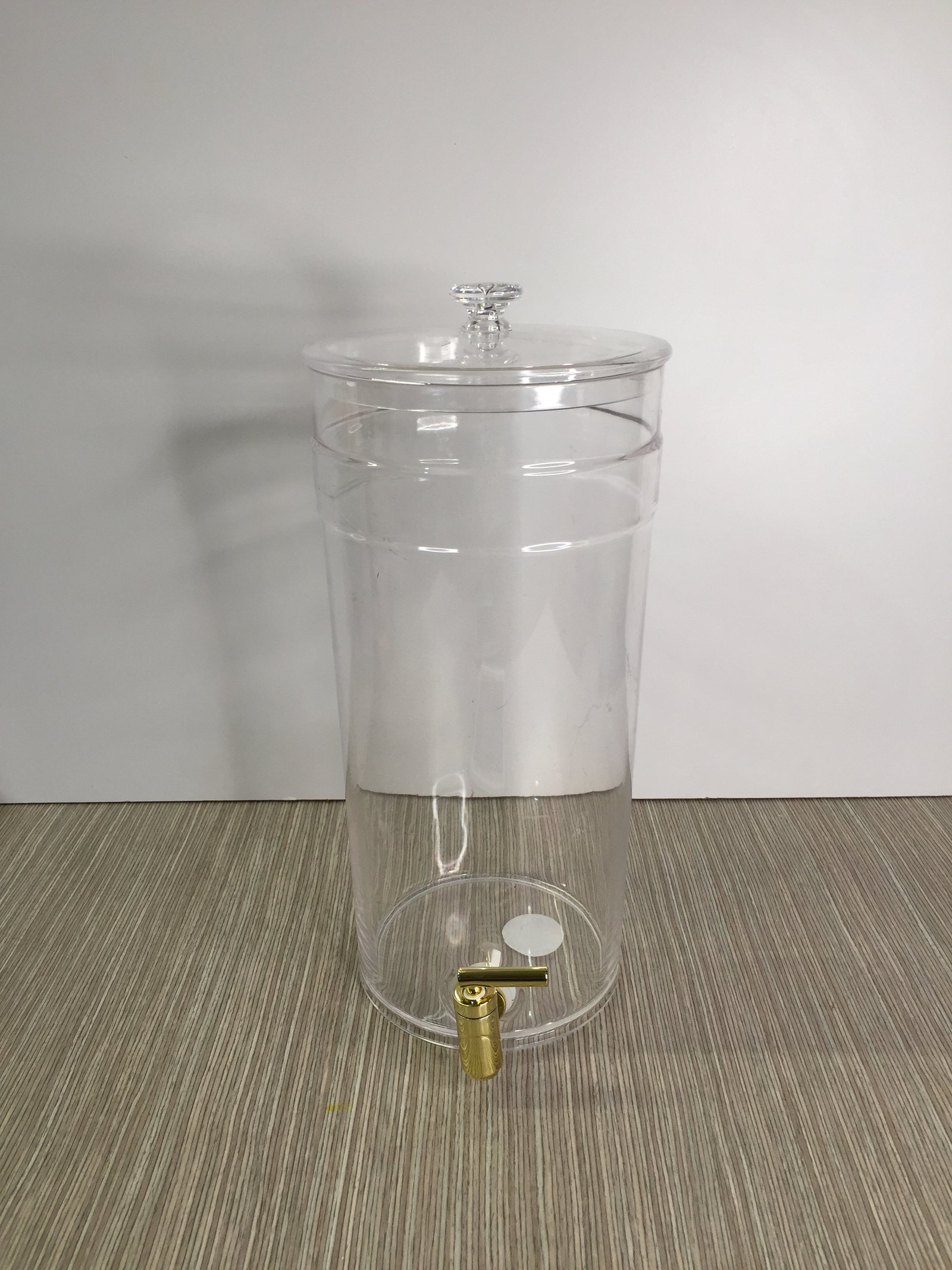 Dispensador Acrílico Transparente Alargado Canilla Dorada