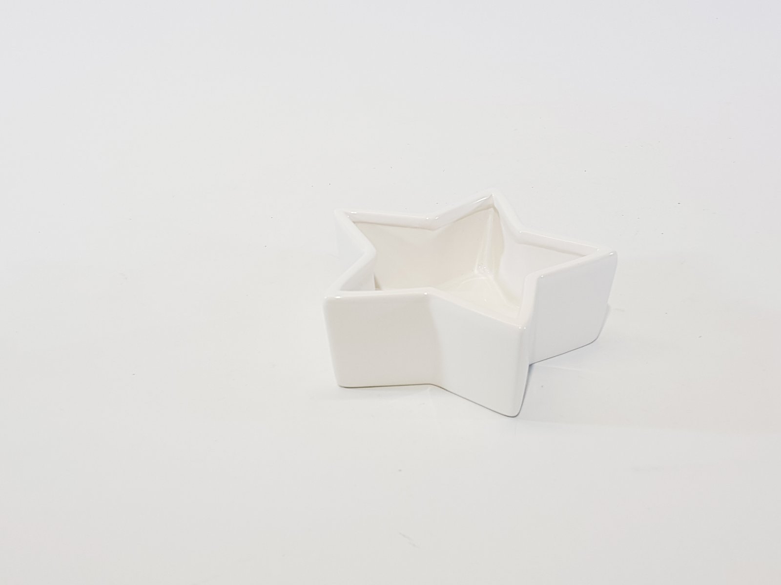 Salsera Ceramica Forma De Estrella Blanca