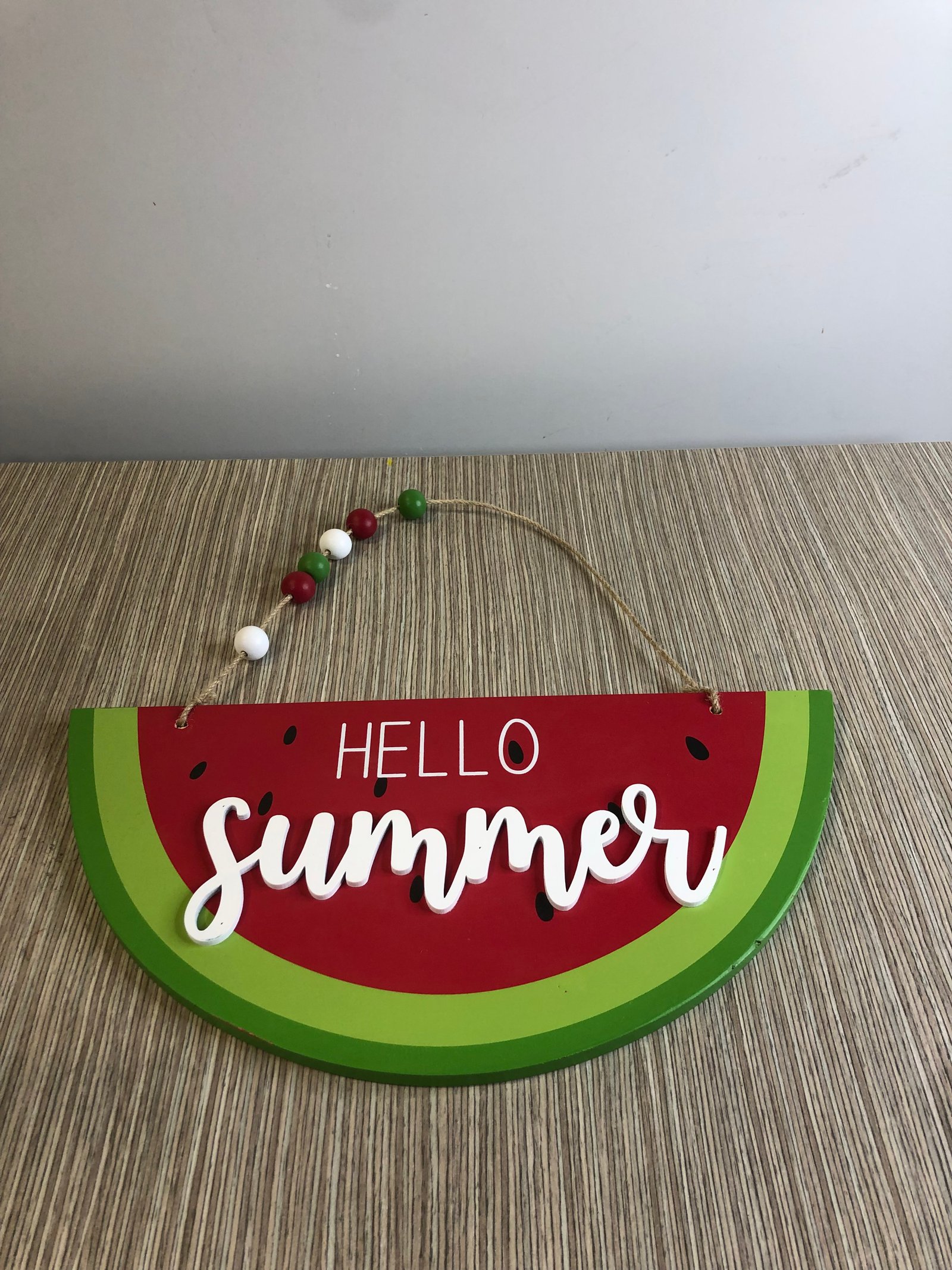 Decorativo Forma Sandia Madera Hello Summer