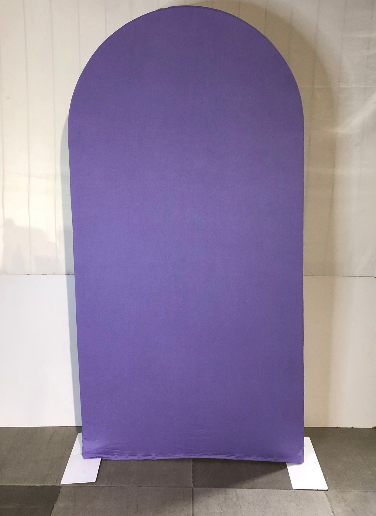 estructura mas tela morada punta ovalada