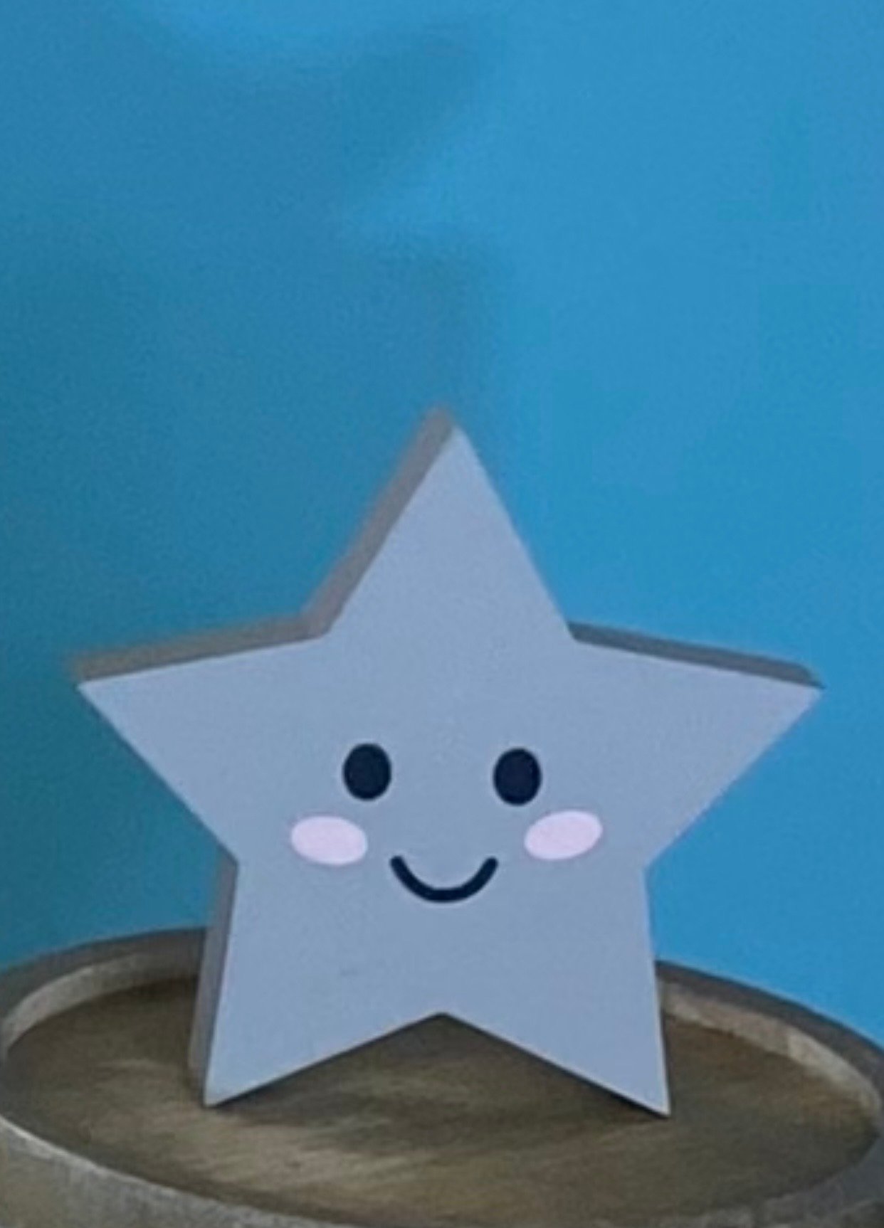 Estrella madera gris