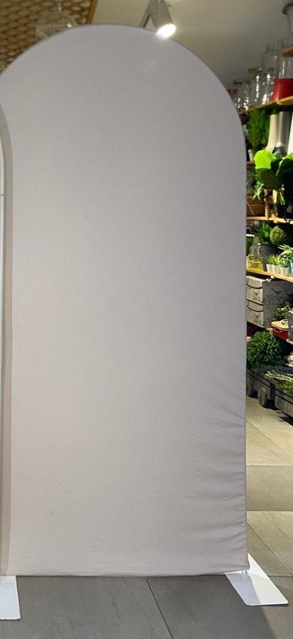 ESTRUCTURA PUNTA OVALADA MAS TELA CREMA