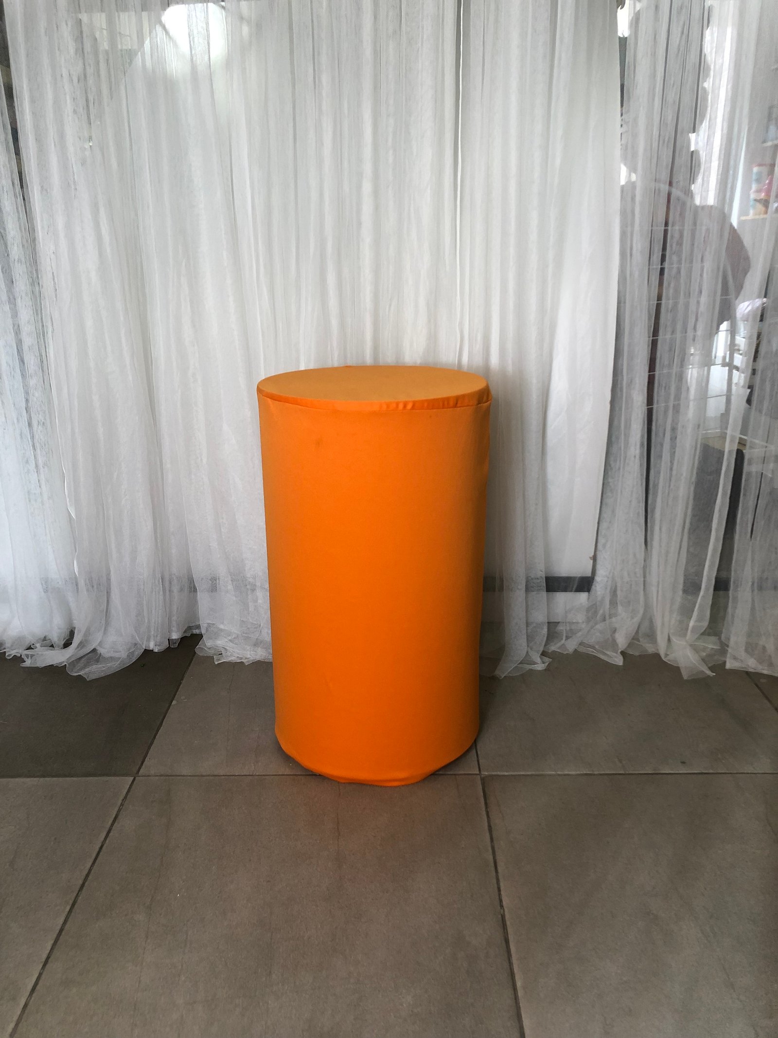 Cilindro Mediano Tela Naranja