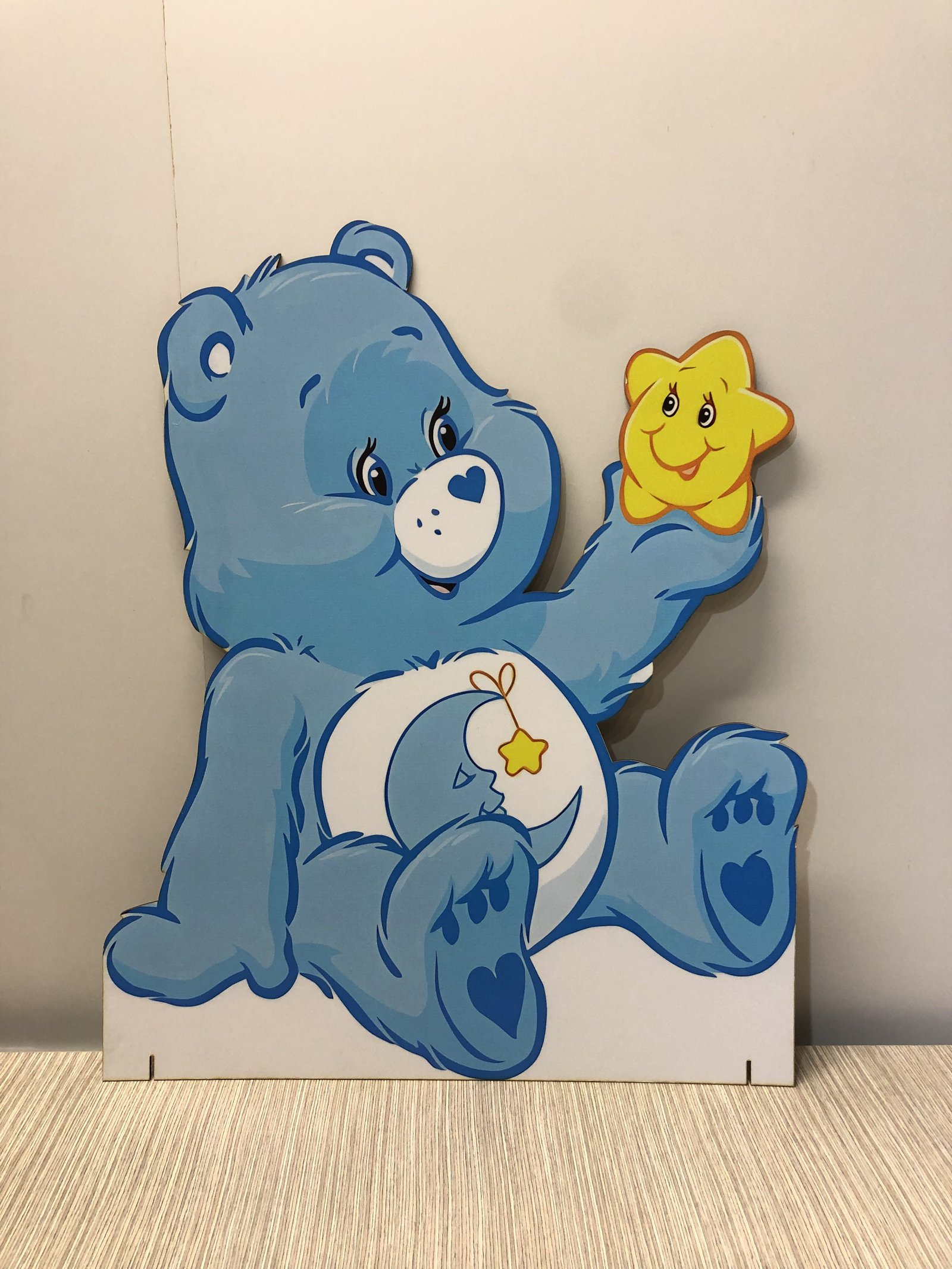 Osito Cariñosito Azul Mdf 70 Alto