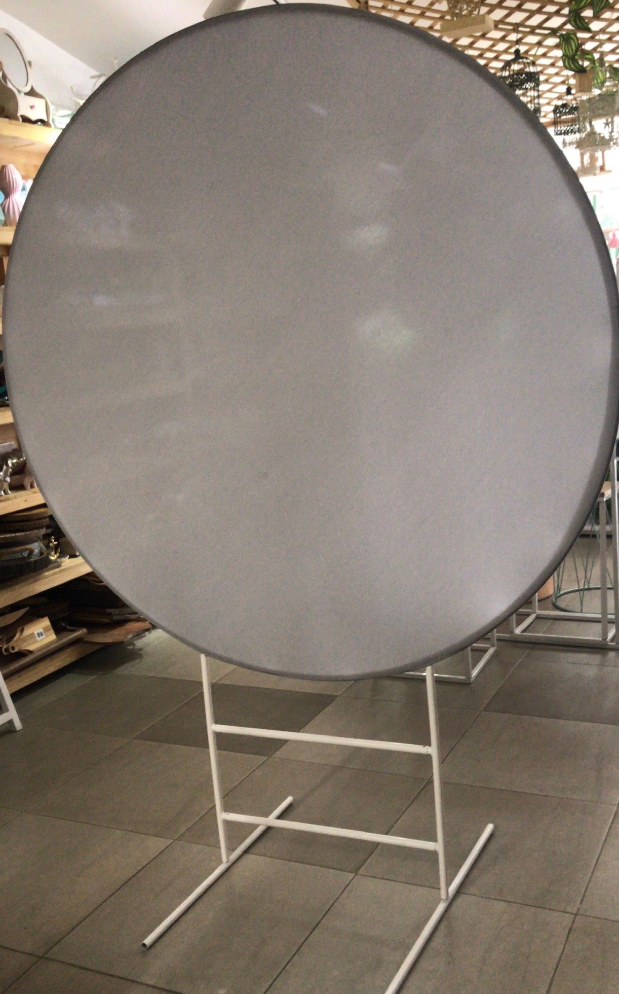 Estructura redonda mas Tela Gris