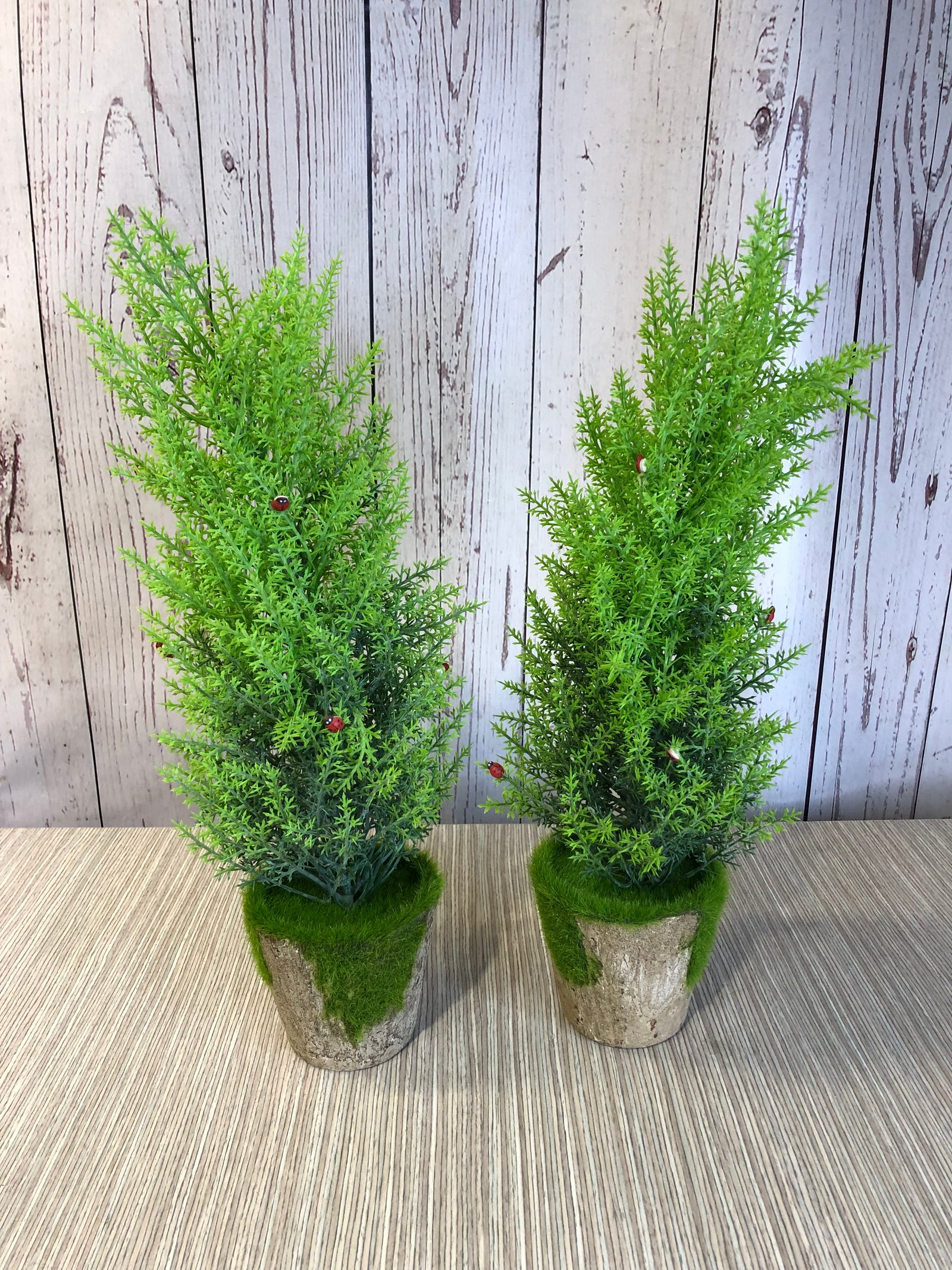 Arbol Artificial Con Base Grama Y Mariquitas