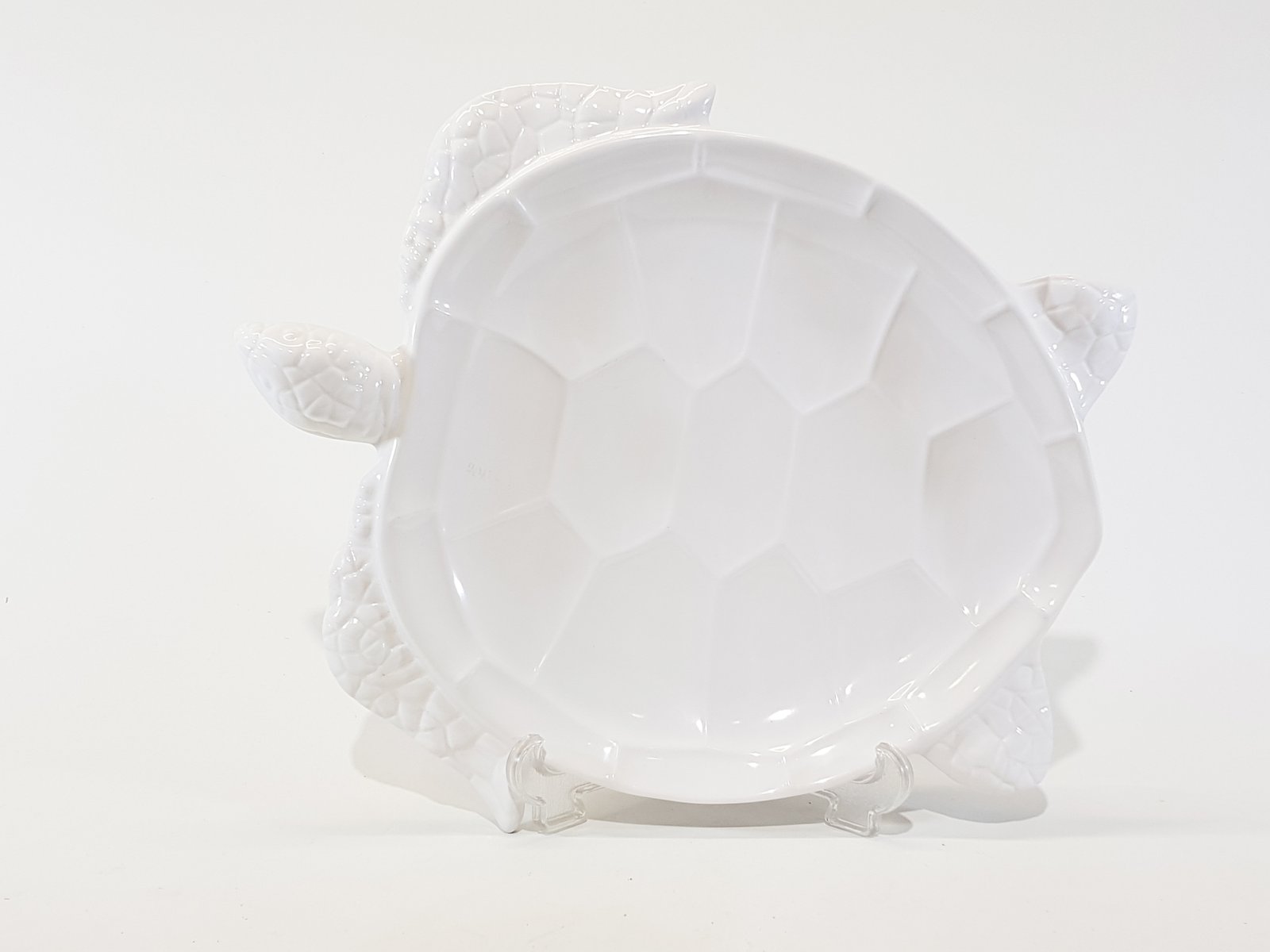 Bandeja Forma Tortuga Acrilica Blanca Grande