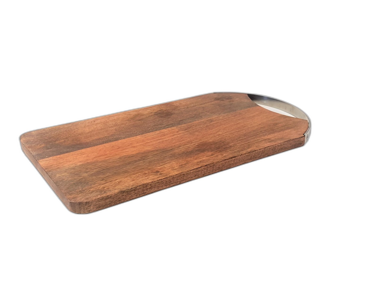 Bandeja Mediana Rectangular Madera Con Agarradera Metalica Ovalada 