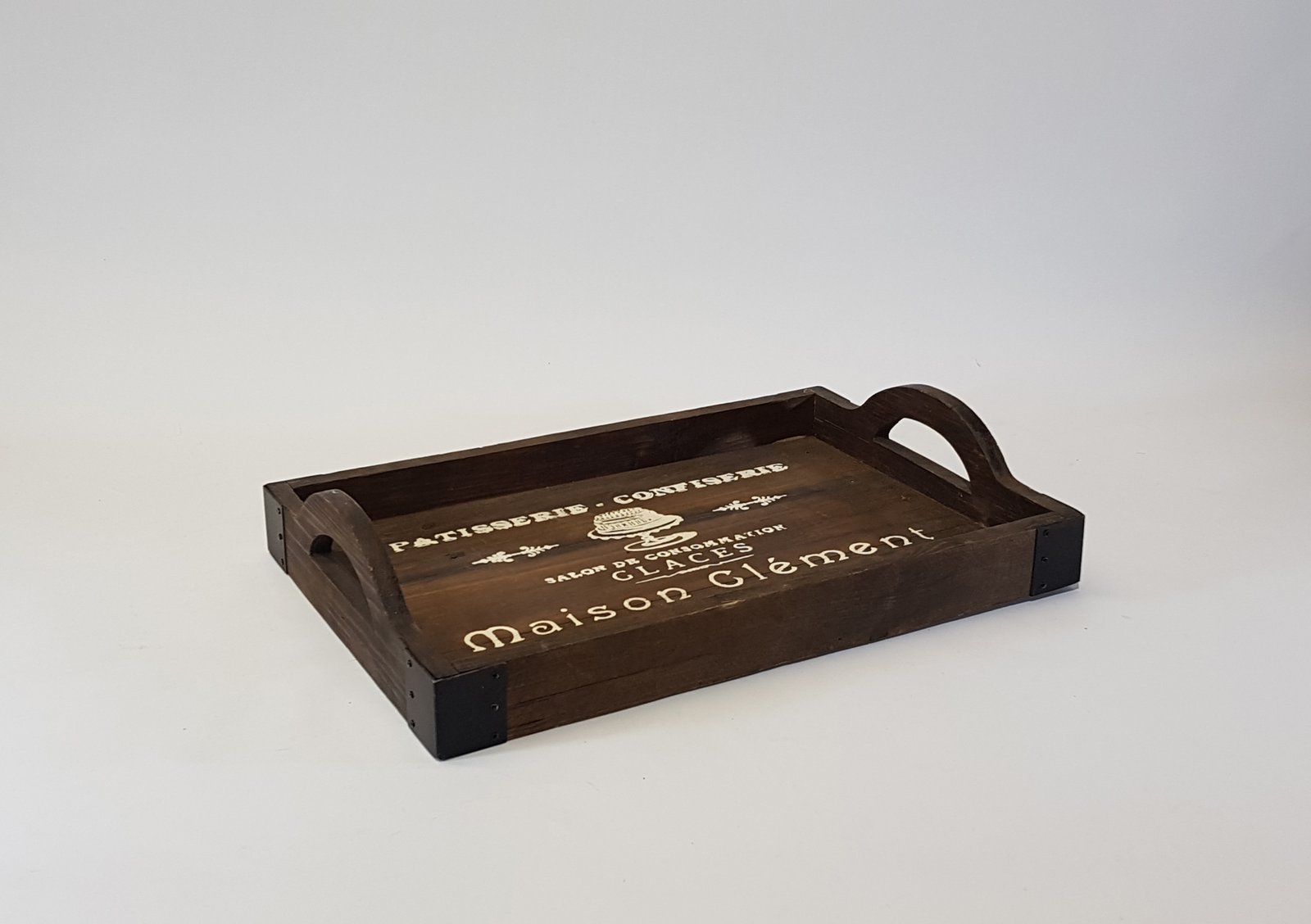 Bandeja Rectangular Madera Maison Clement Con Agarraderas