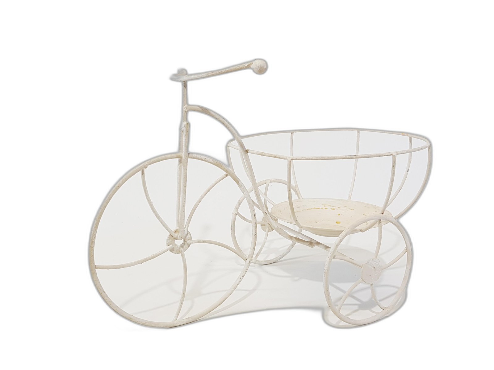 Bicicleta Metalica Blanca Tres Ruedas