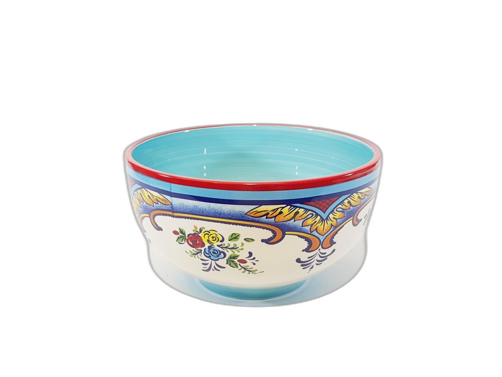 Bowl Mexicano Ceramica Borde Rojo