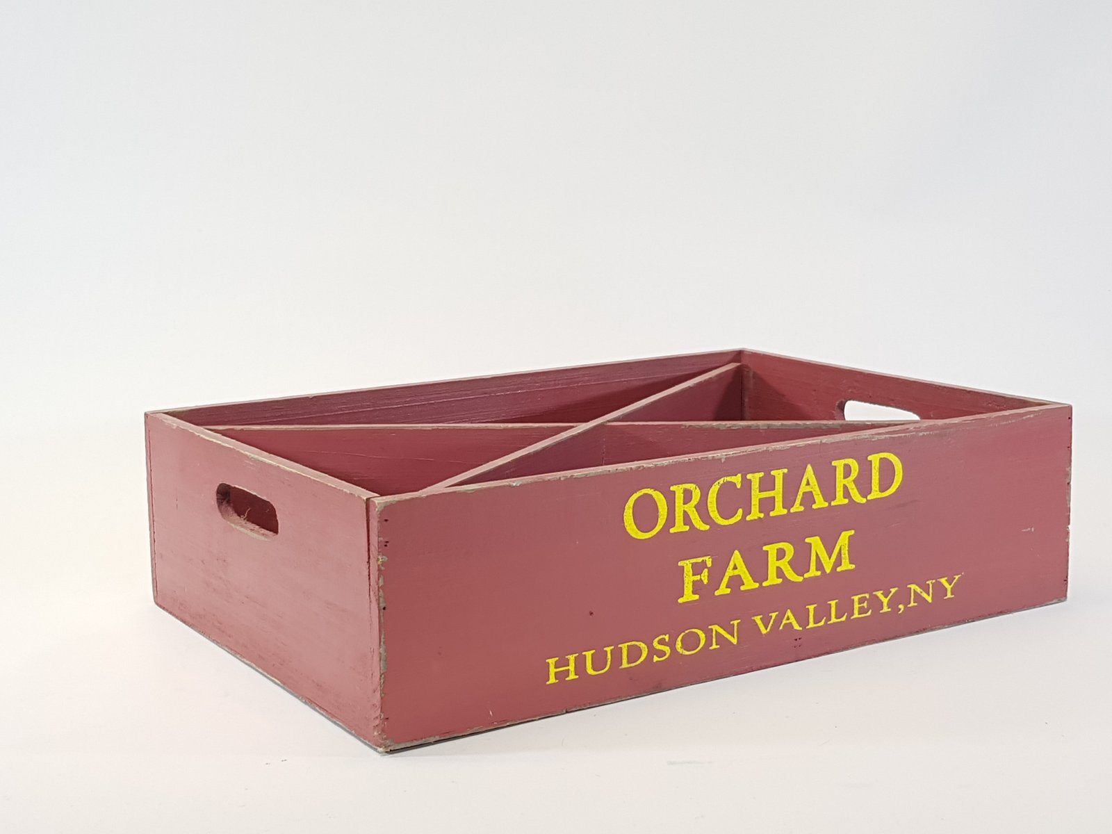 Caja Madera Orchard Divisiones Granja Roja