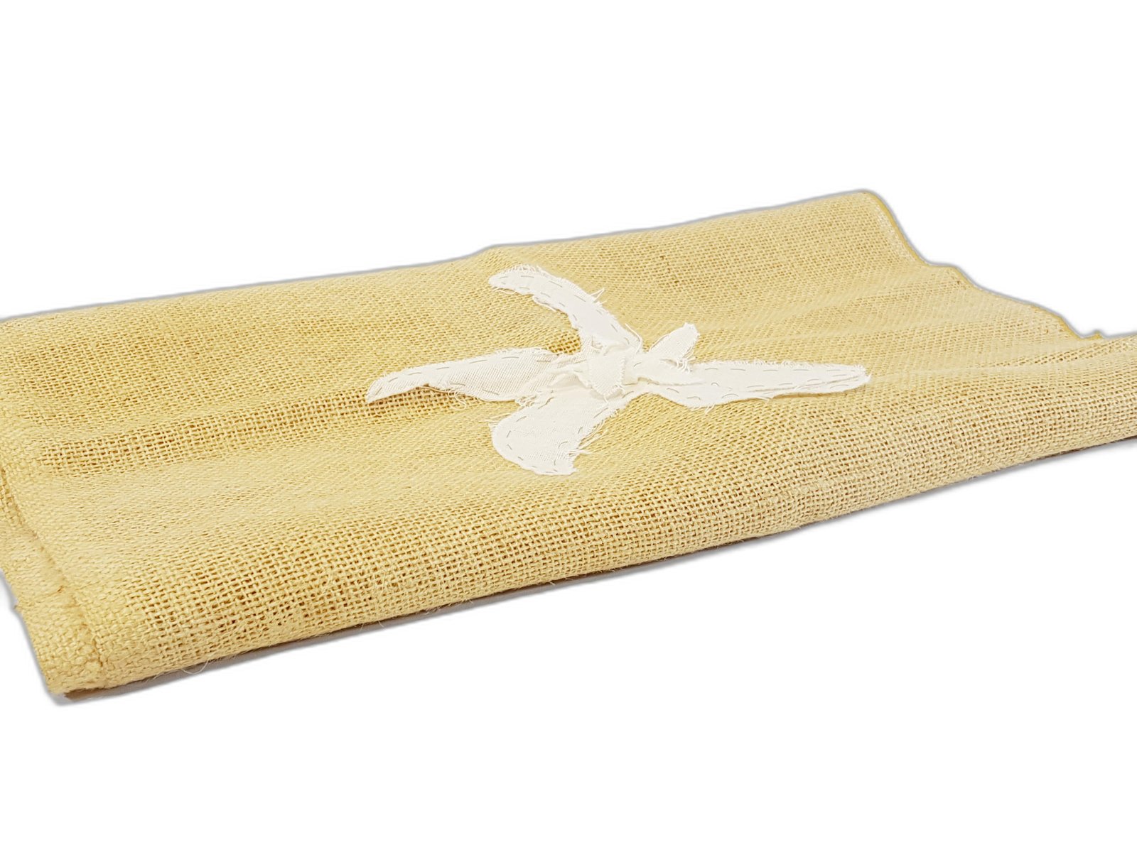 Camino Yute Pequeño Con Estrella Blanca 1.20 Largo x 50 Ancho