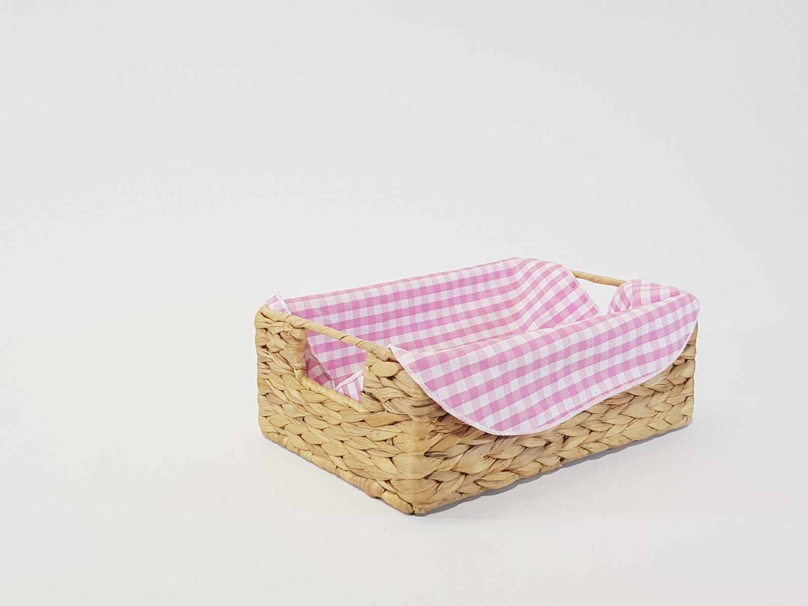 Canasta Rattan Rectangular Con Agarraderas