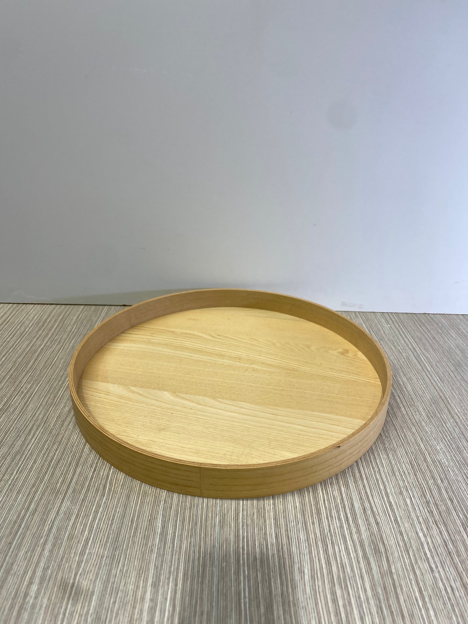 Bandeja Maxi Redonda Madera Natural Clara