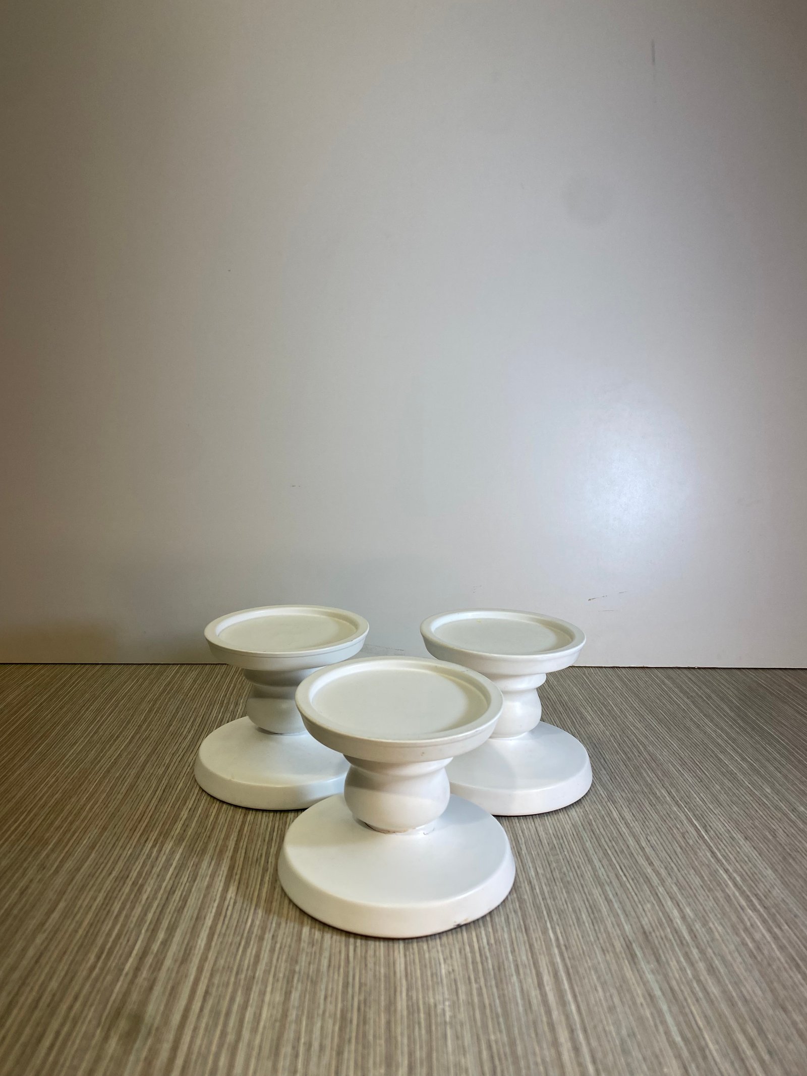 Base Tipo Candelabro Blanco Pequeño 10.5 Largo x 10 Diametro