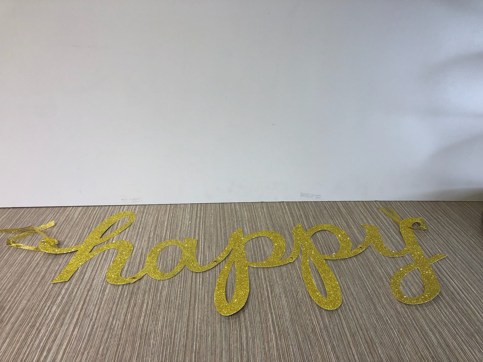 Banderín Happy Birthday Dorado