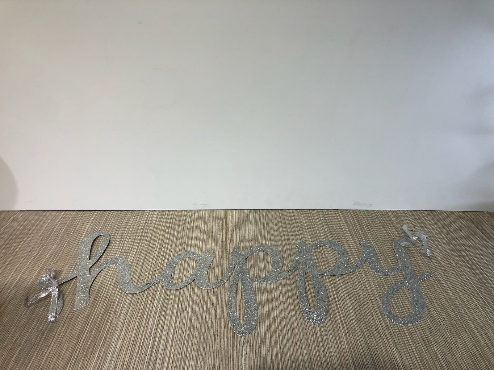 Banderín Happy Birthday Plateado