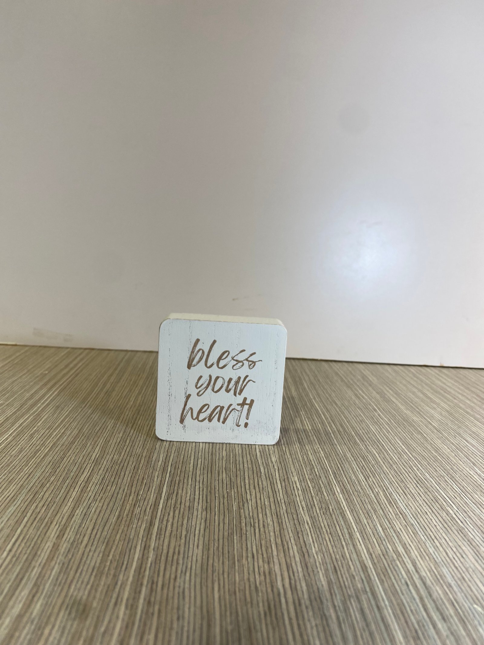 Caja Decorativa Pequeña Madera Bless Your Heart