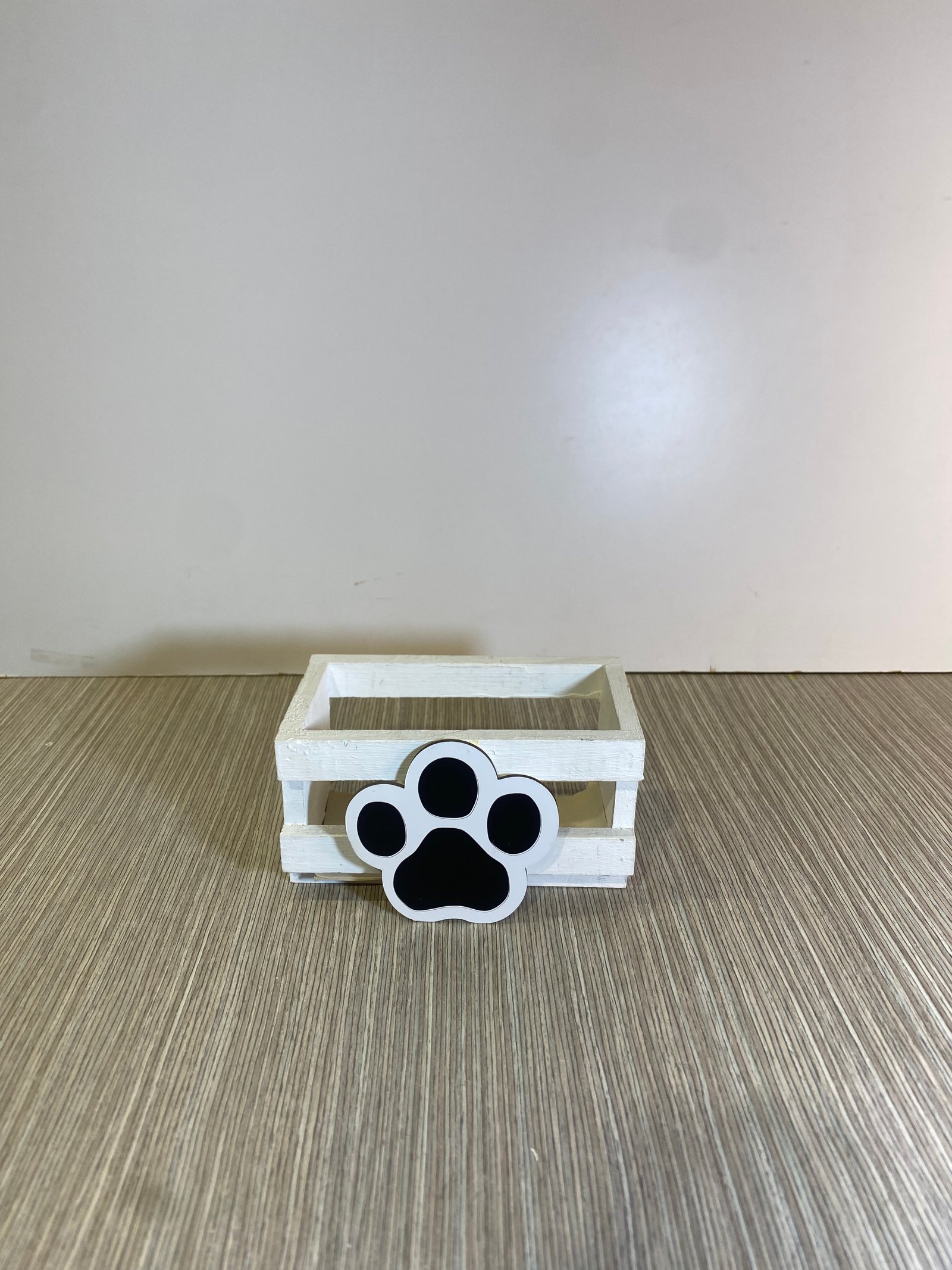 Cajita Madera Blanca Mini Con Huella