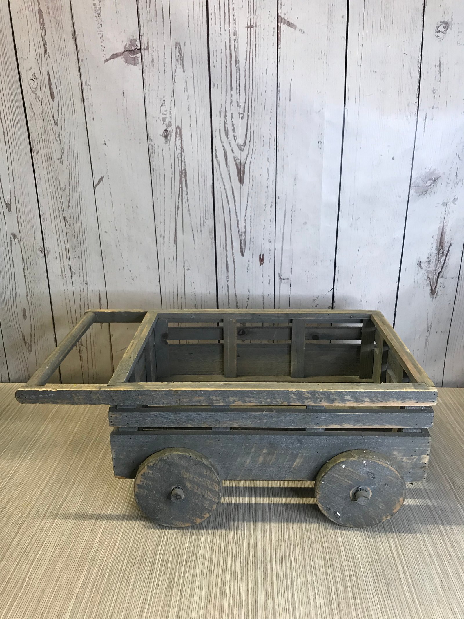 Carreta Madera Gris Ruedas