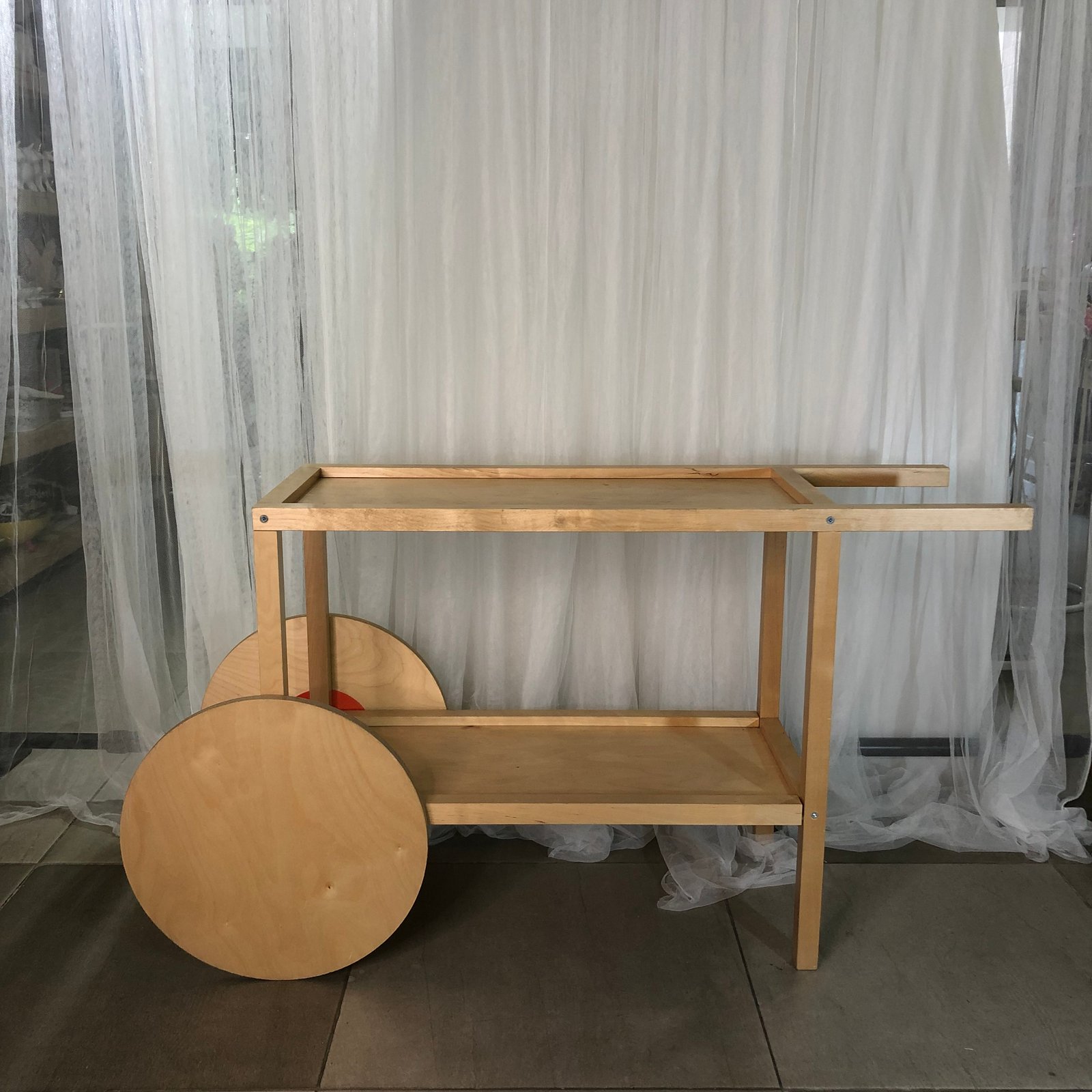 Carro Madera Ruedas Mini Bar