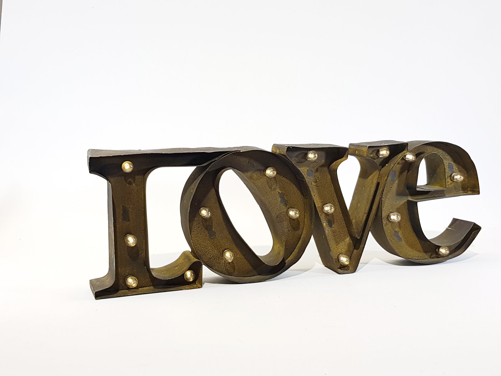 Letrero Love Cobre Con Luz