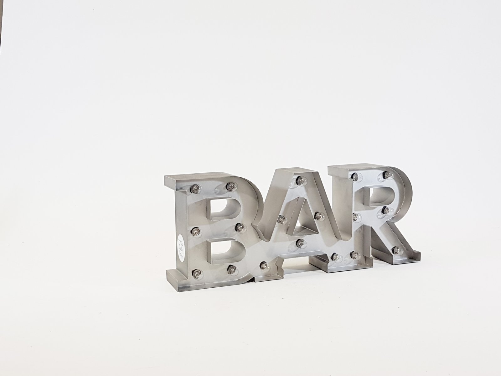 Palabra Bar Laton Con Luz