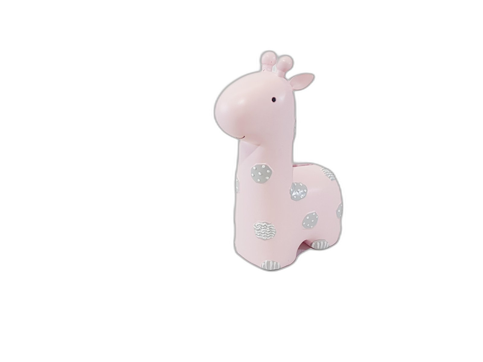 Jirafa Rosada Bolas Grises Ceramica