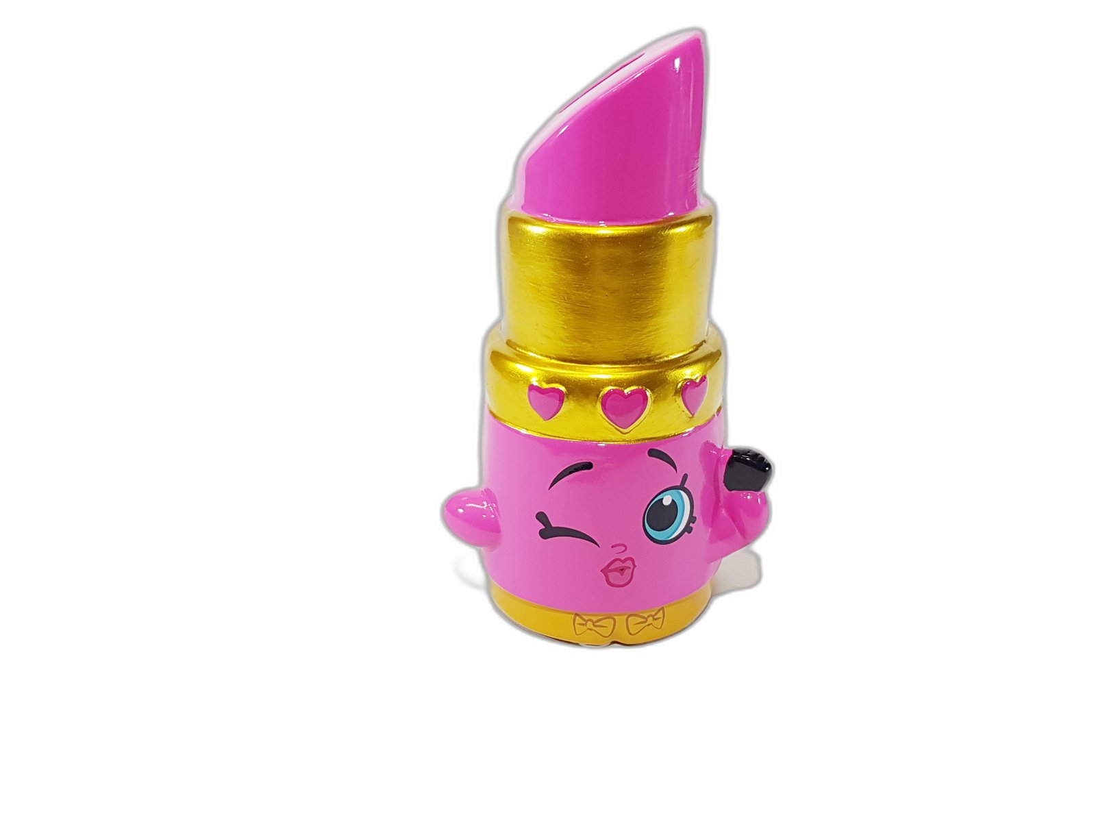 Labial Ceramica Rosado Con Dorado